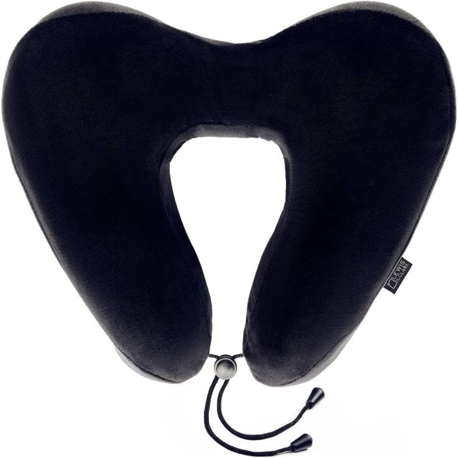 Lewis N Clark Contoured Memory Neck Pillow Travel Camping Black