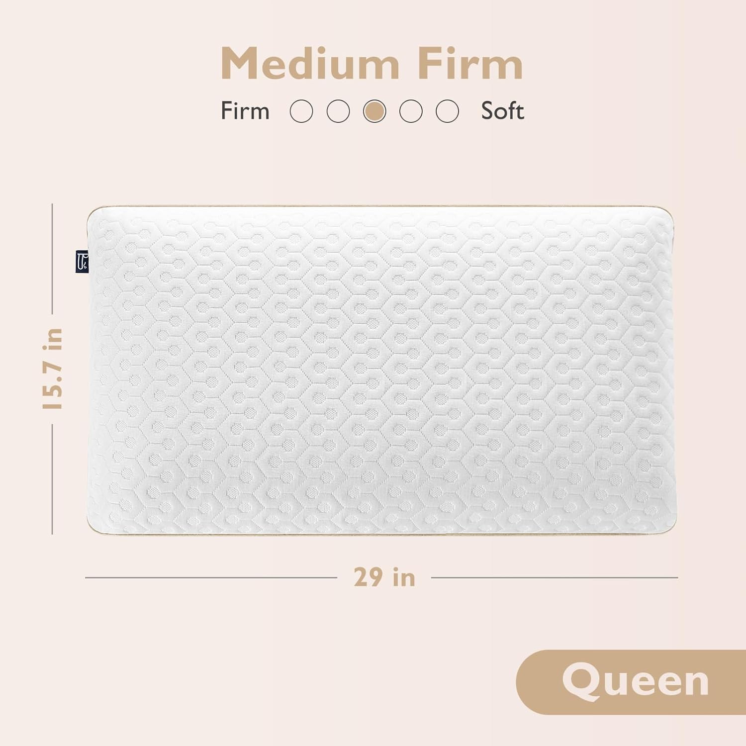 BedStory Memory Foam Pillow Queen - Medium Firm
