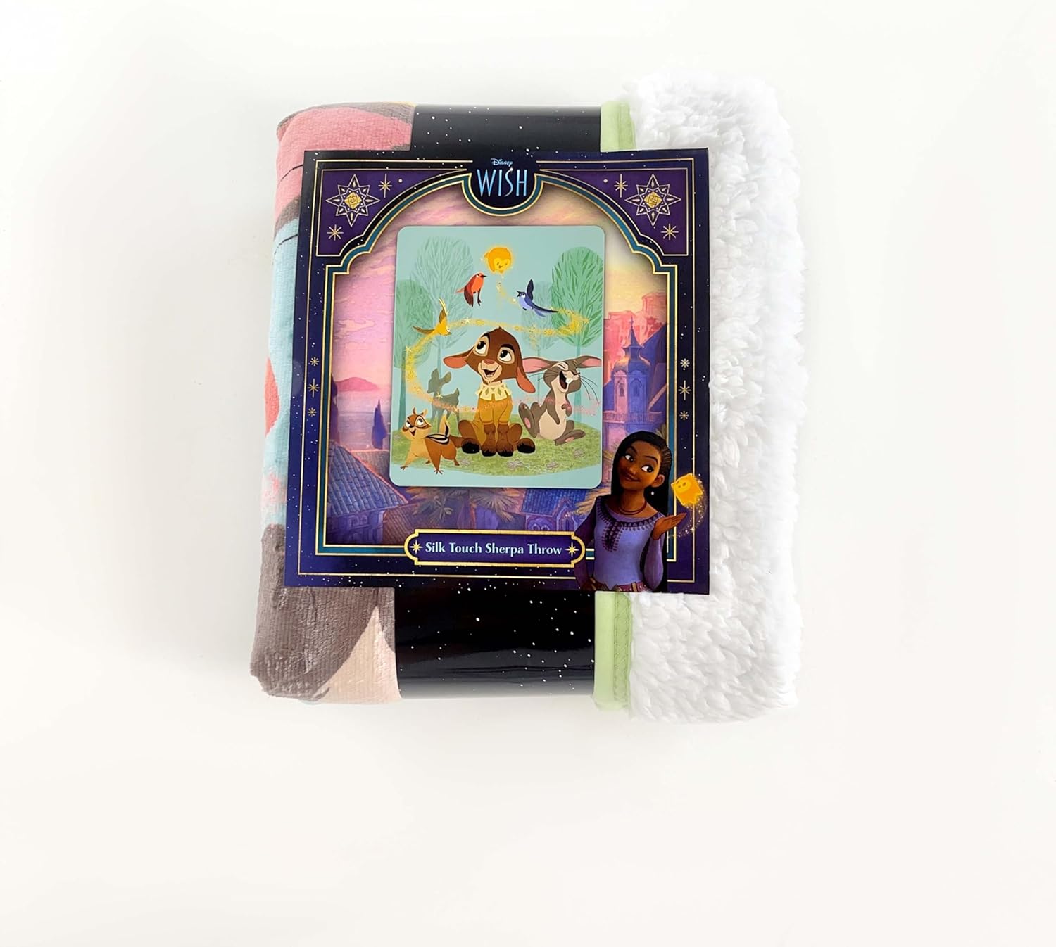 Northwest Disney Wish Silk Touch Sherpa Throw Blanket - 40 x 50 Inches