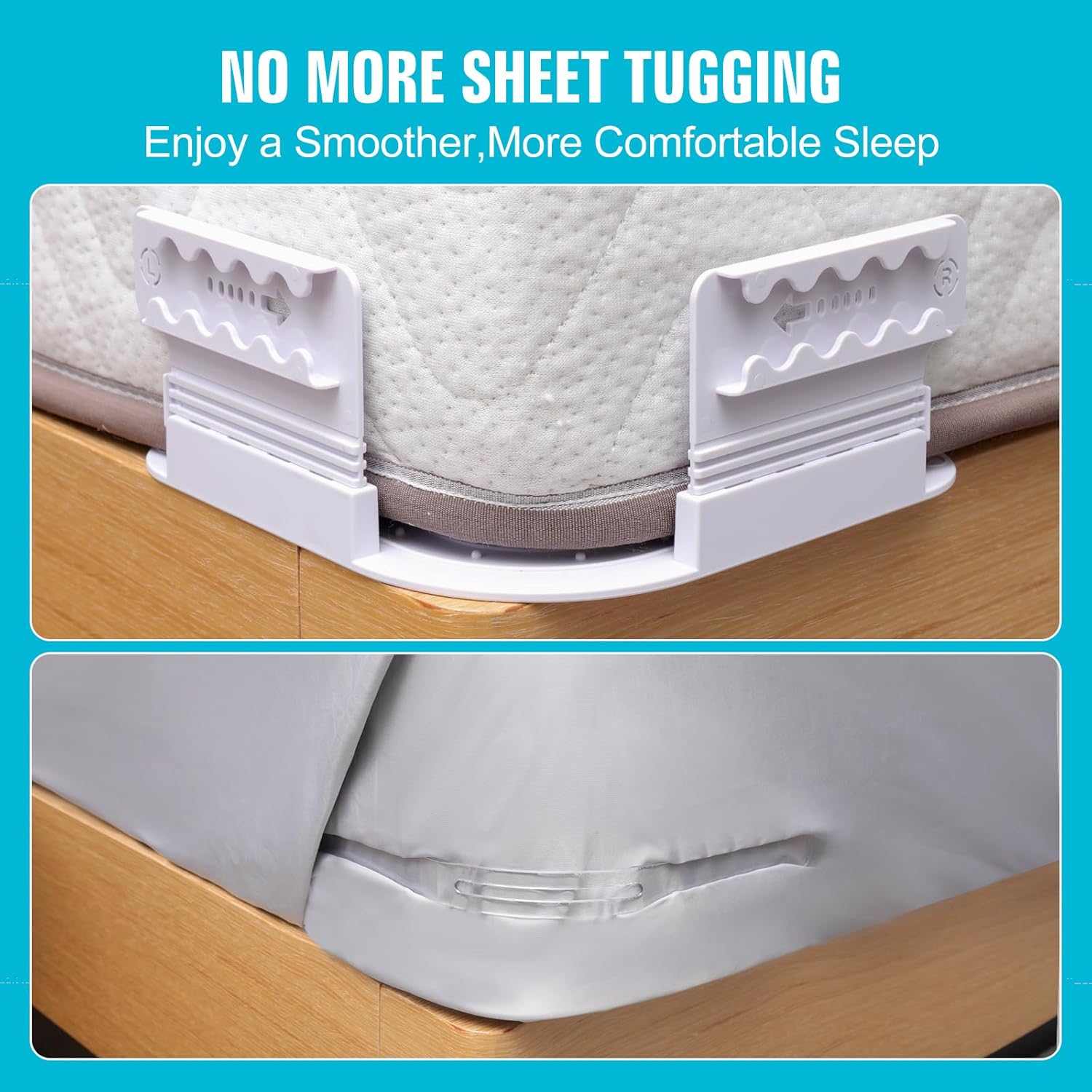 Adjustable Sheet Clips Keep Sheets Firm Tight for Bed