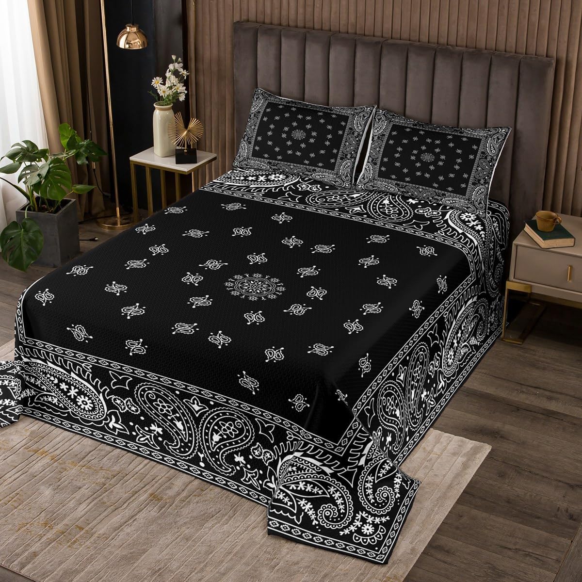 Jejeloiu Paisley Bedspread King Size Kids