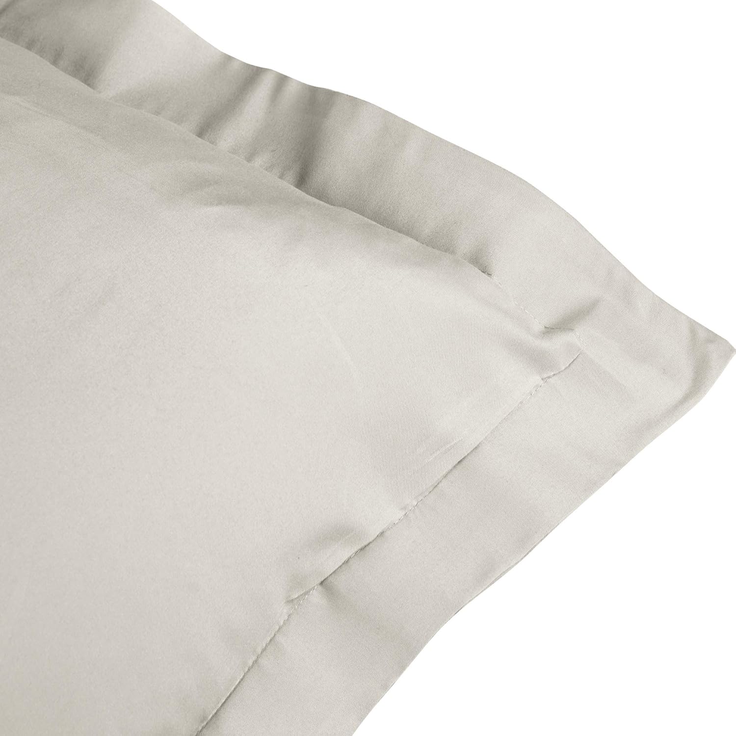 BEDSUM 2 Pcs Microfiber Pillow Shams 26x26 Light Grey