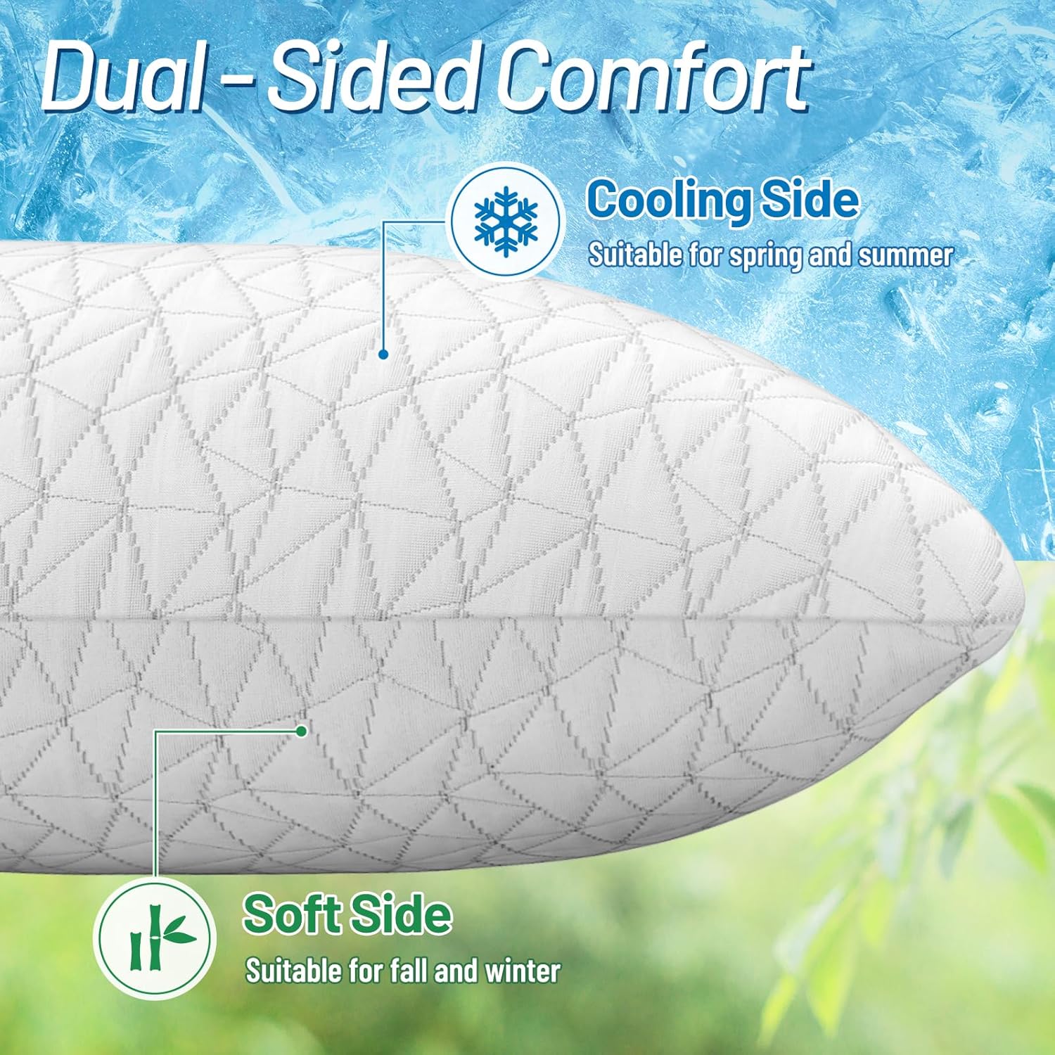 CushyOasis Shredded Memory Foam Queen Pillow