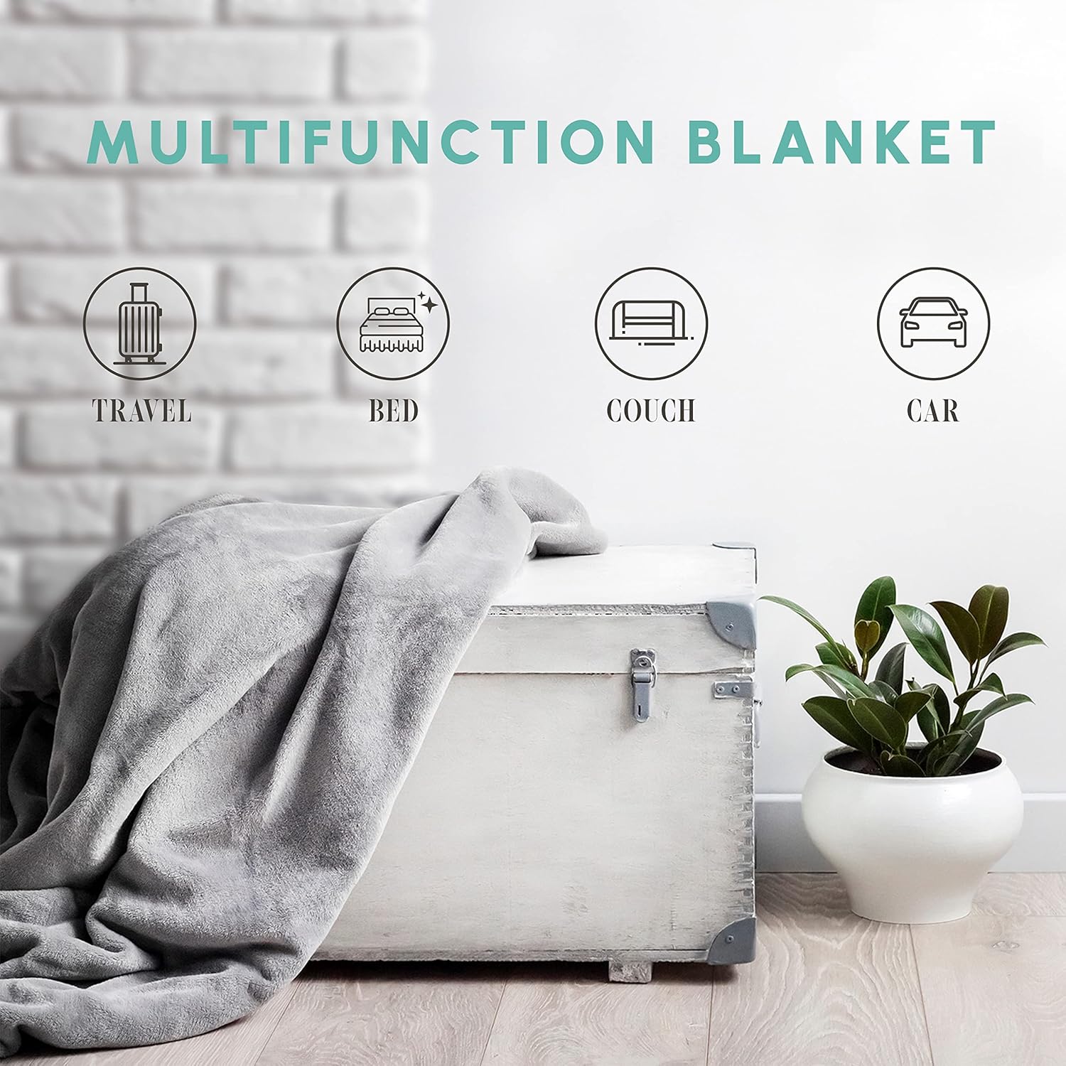 Elegant Comfort Glow in The Dark Throw Blanket - 50x60 Inches