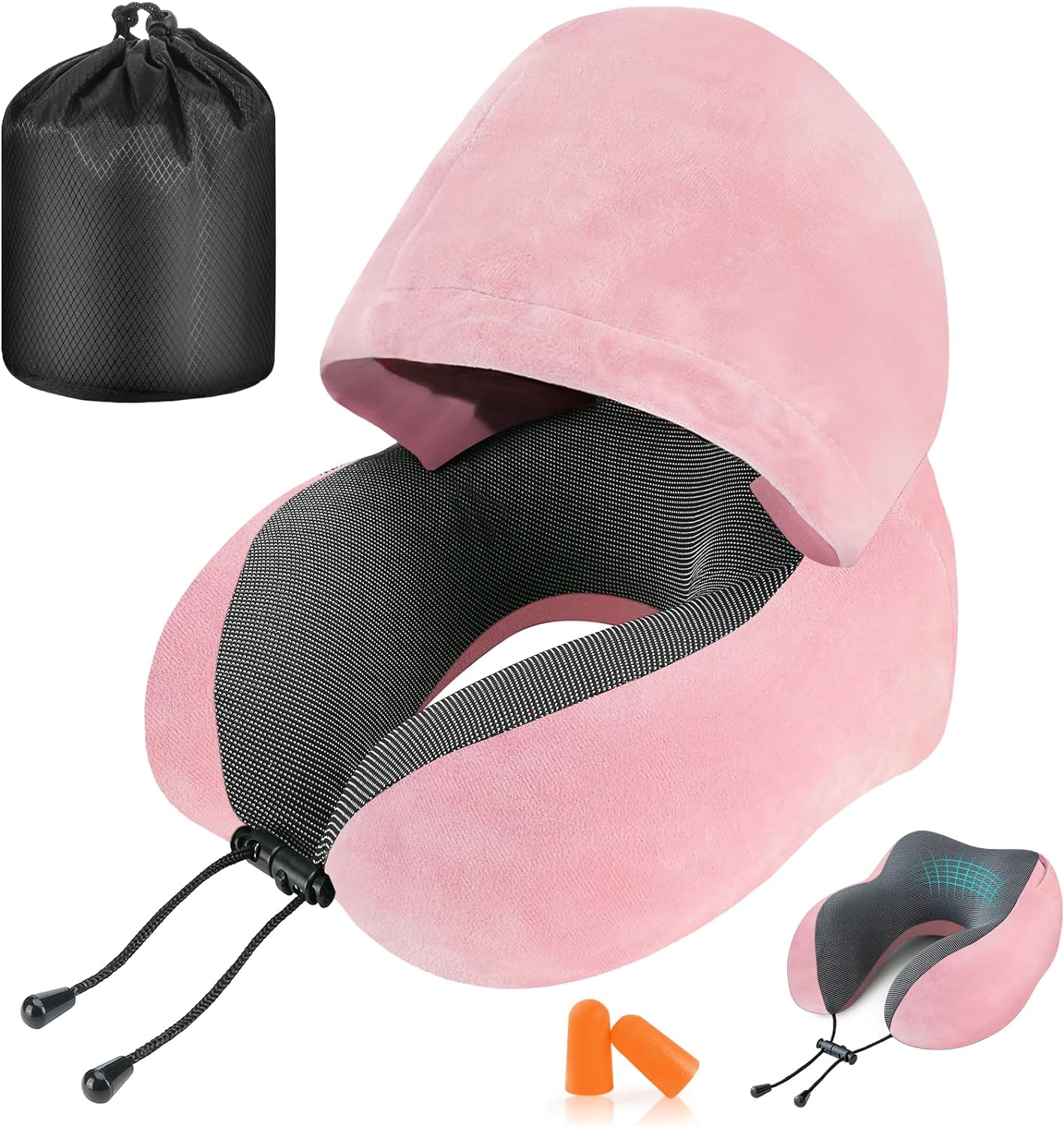 Cirorld Travel Pillow with Hood for Women