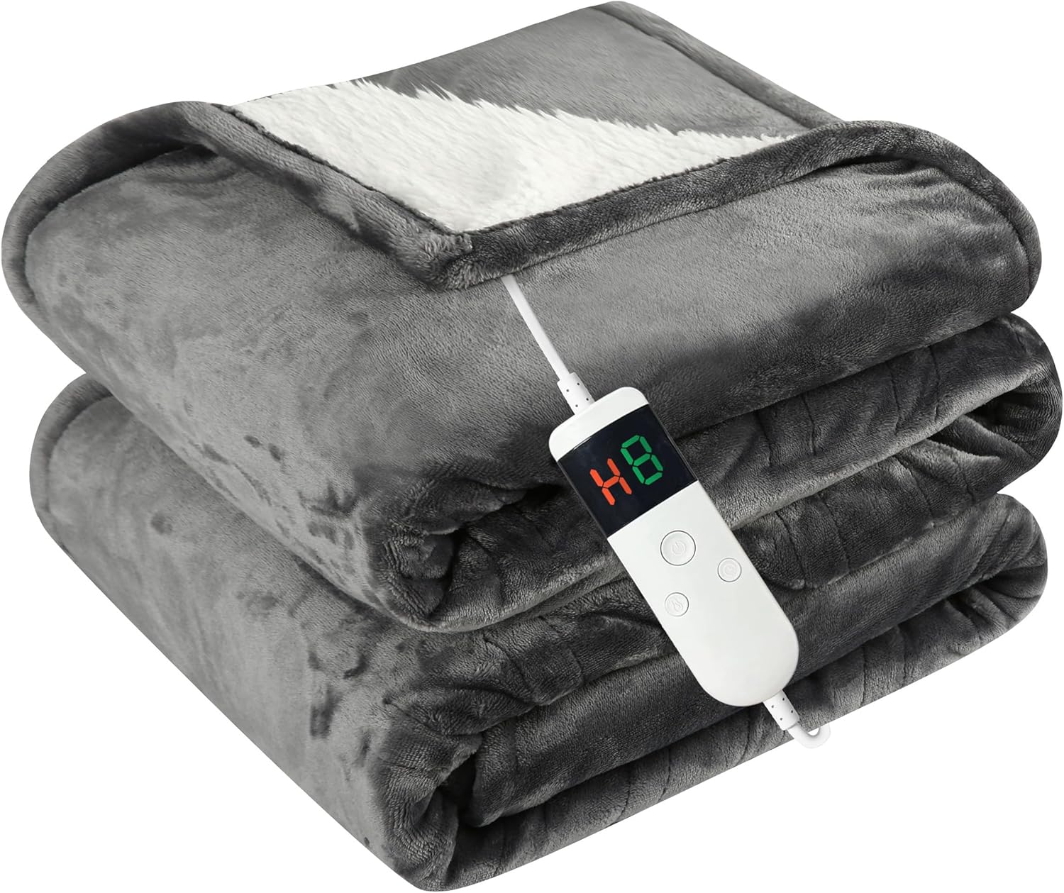 Cushious Heated Blanket Throw - 10 Heat Levels 8-Hour Auto Off