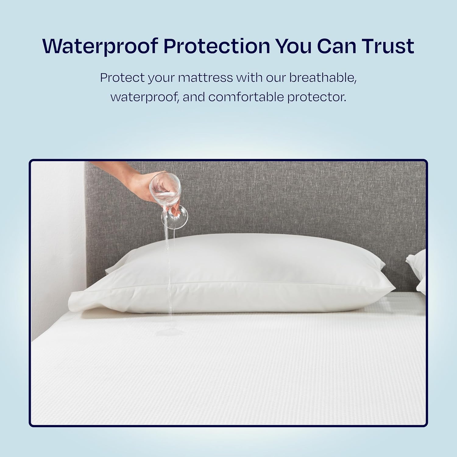 California Design Den Waterproof Queen Mattress Protector - Soft Cooling Noiseless