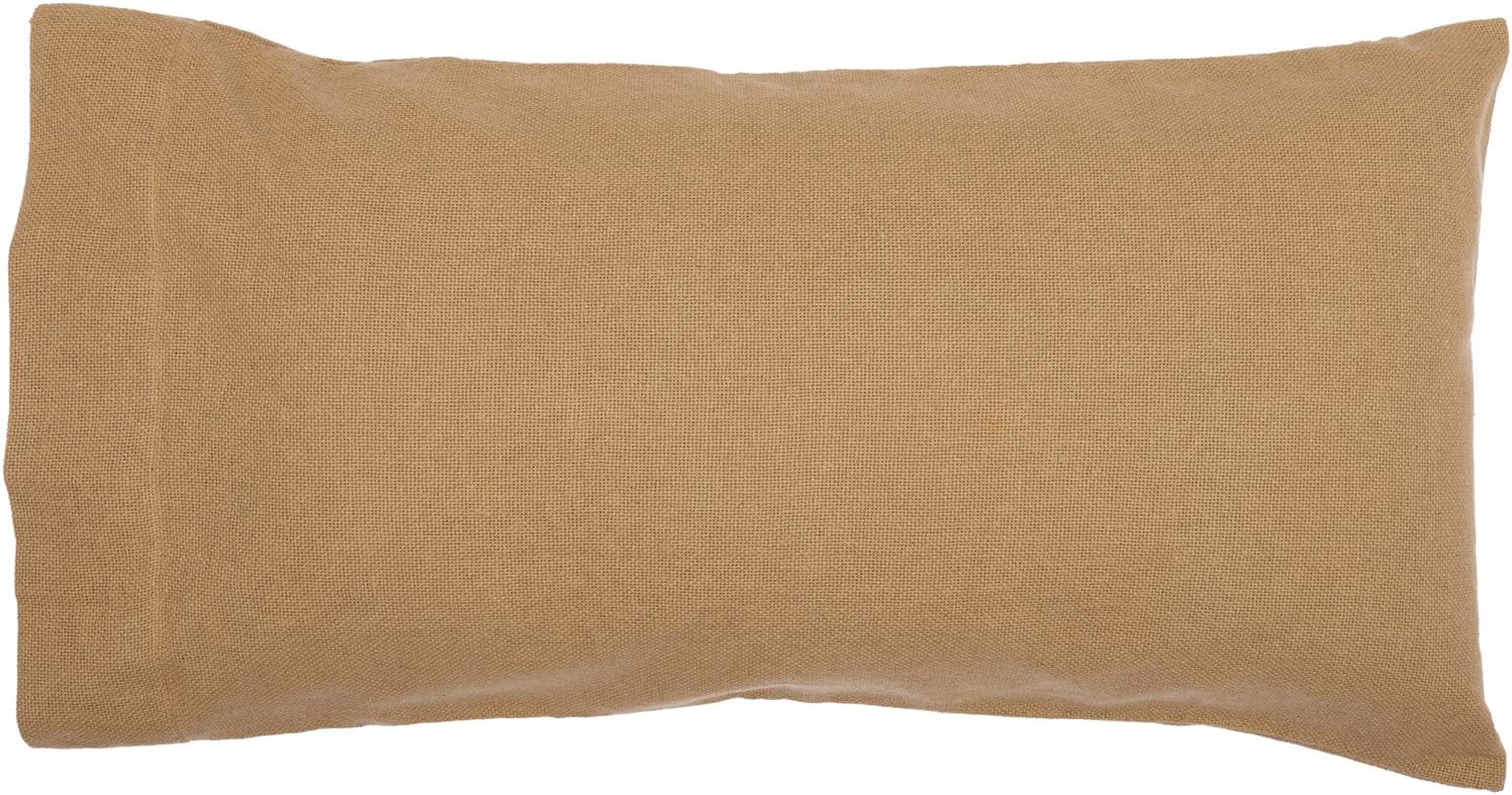 VHC Brands Burlap King Pillowcase Set 21x40 Tan