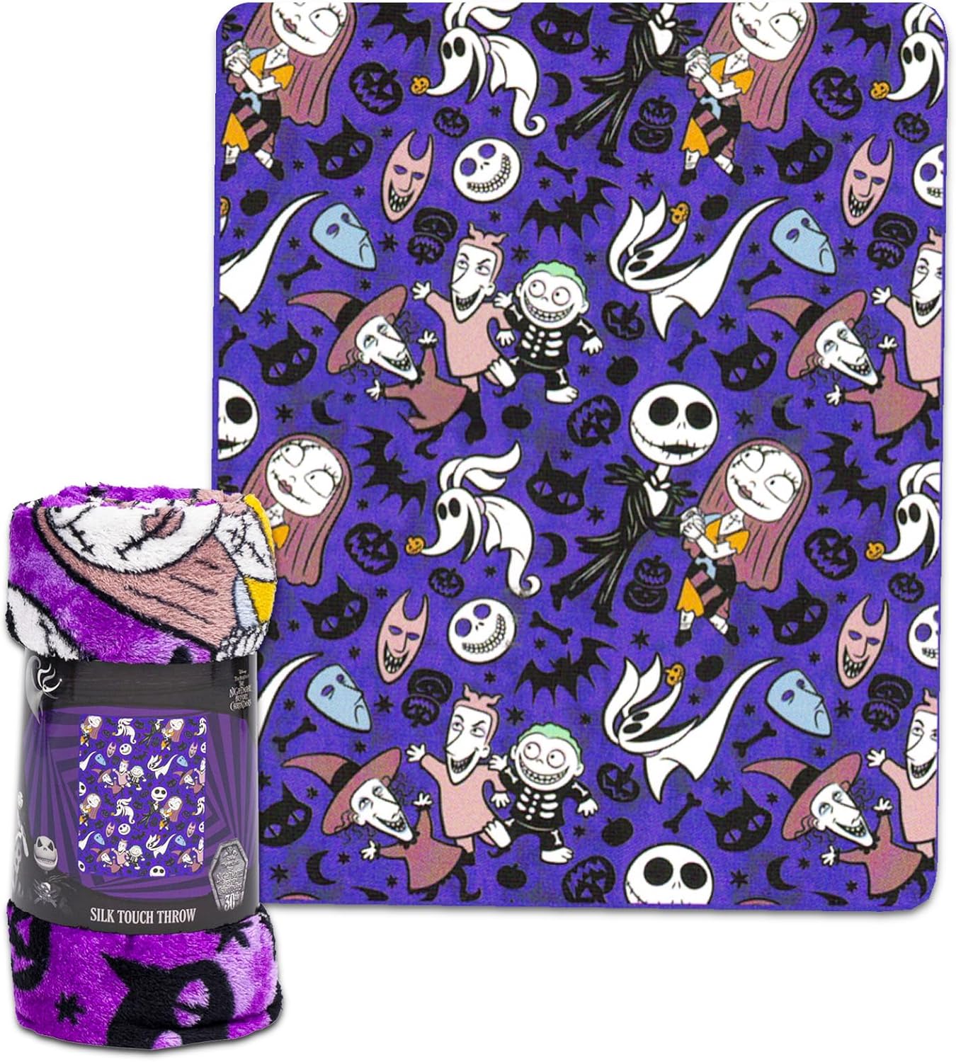 Disney Nightmare Before Christmas Travel Bundle with Blanket Pillow Stickers