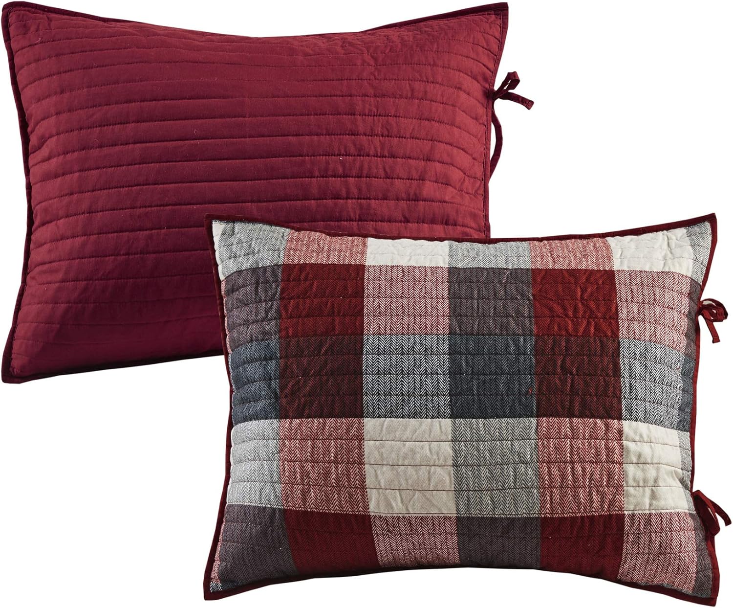 Madison Park Reversible Daybed Cover Set Plaid Red 75x39
