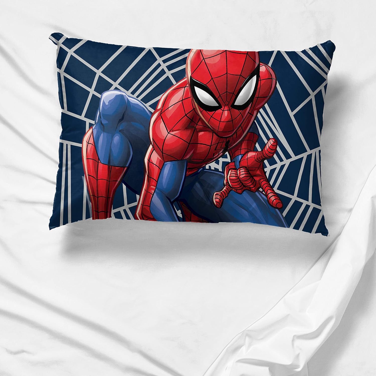 Jay Franco Marvel Spiderman Web Sides 1 Single Reversible Pillowcase