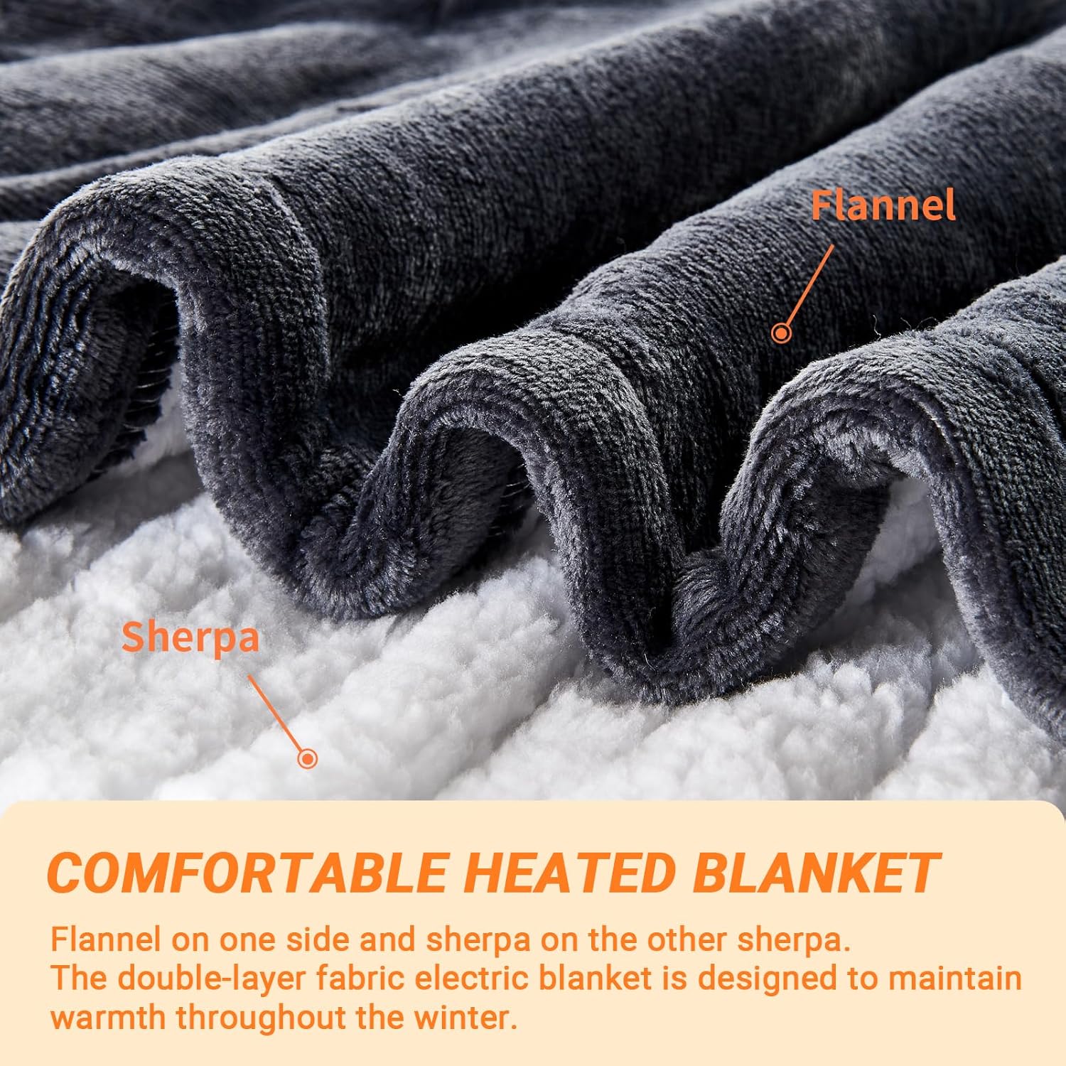 PENGZHU Electric Blanket with 10 Heat Levels
