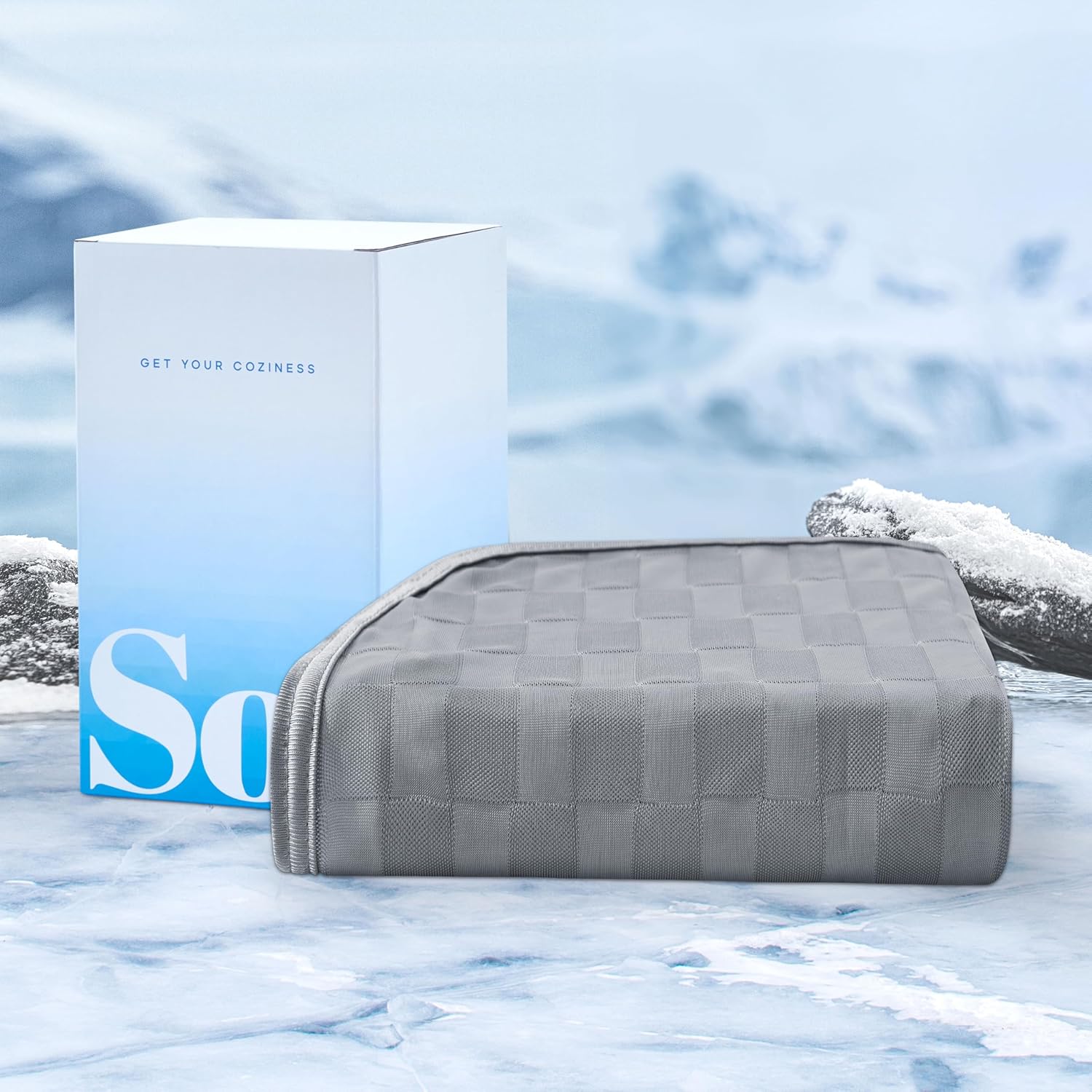 Sonive Cooling Blanket for Hot Sleepers Dark Grey