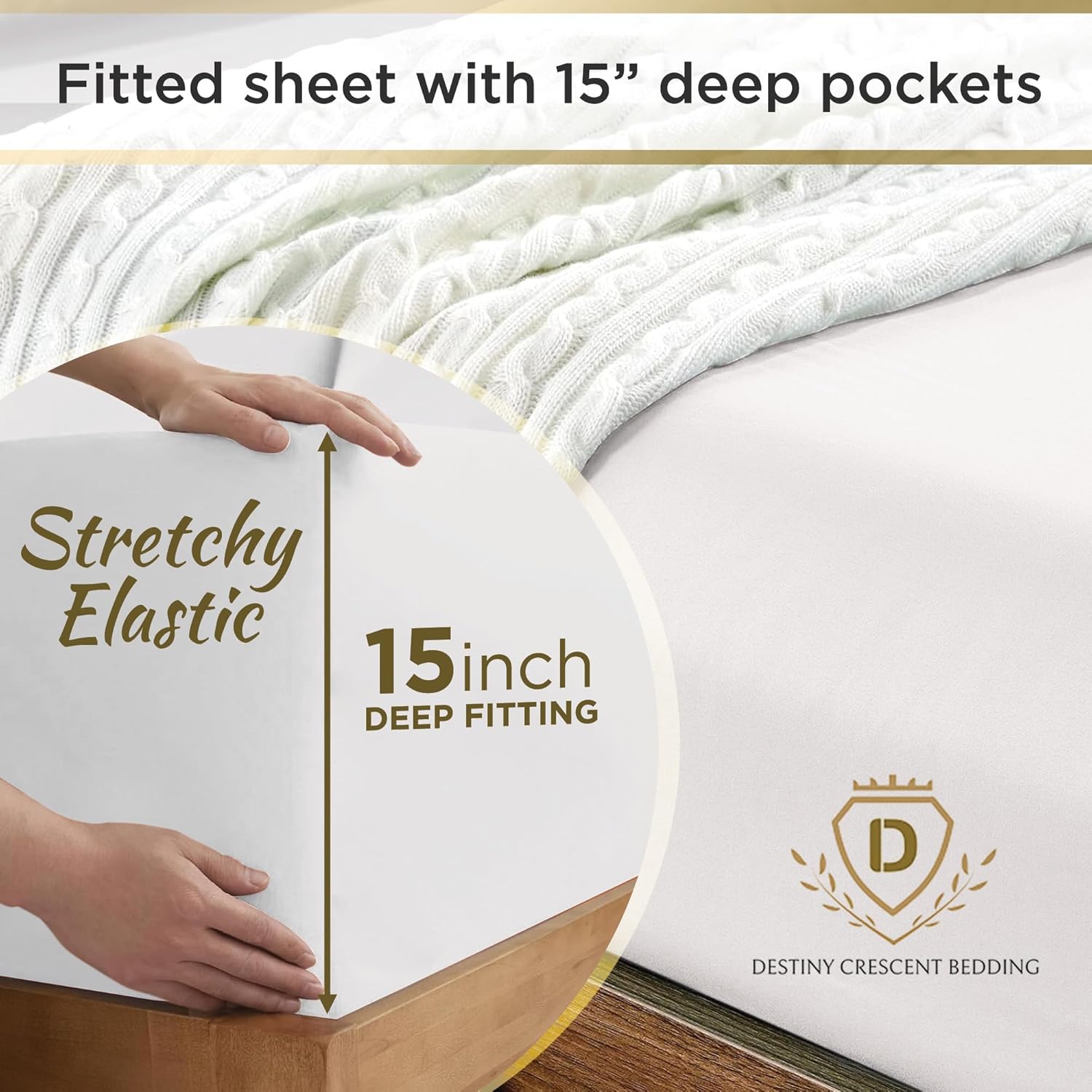 100 Cotton Fitted Sheets 2-Pack Twin XL 39 x 80 Deep Pockets