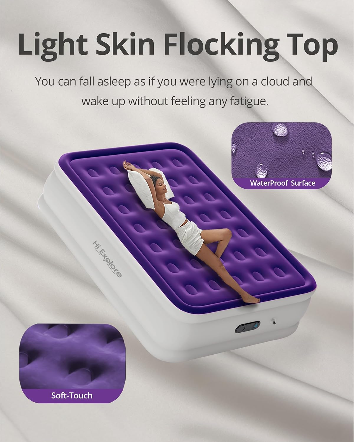 Hi Explore Air Mattress Queen with Built in Pump