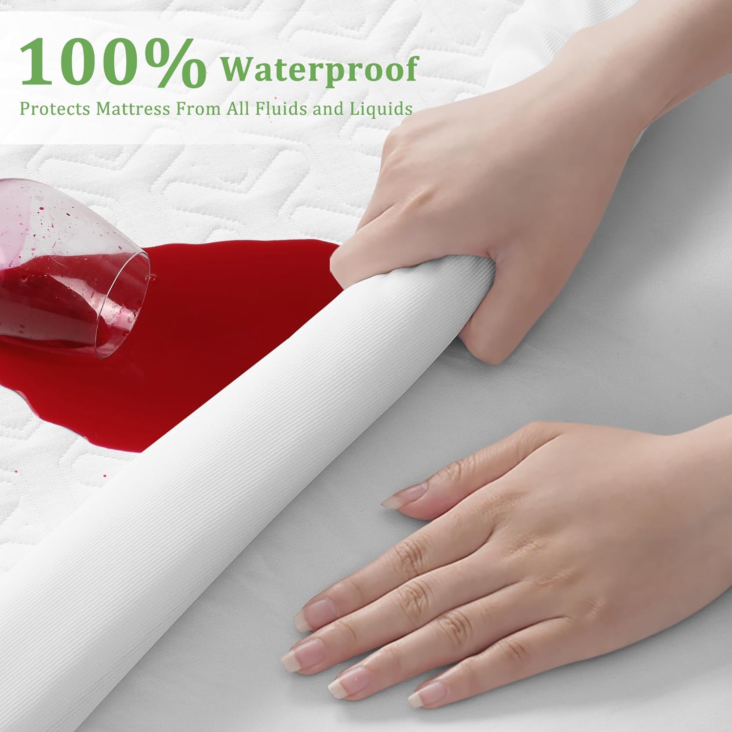 MERITLIFE Twin Mattress Protector Waterproof Cooling Breathable 1