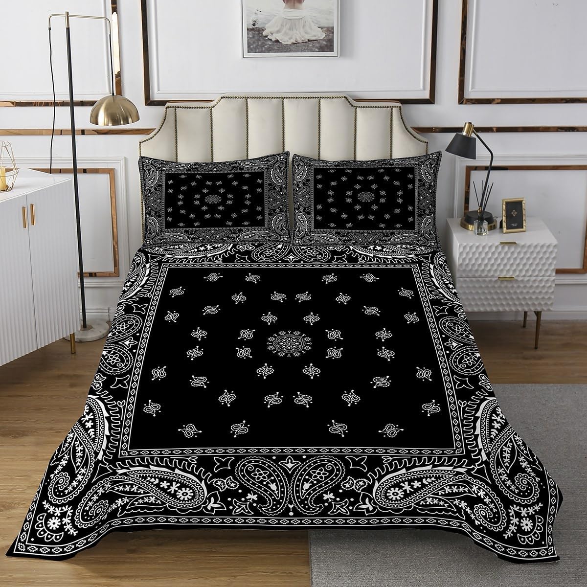 Jejeloiu Paisley Bedspread King Size Kids