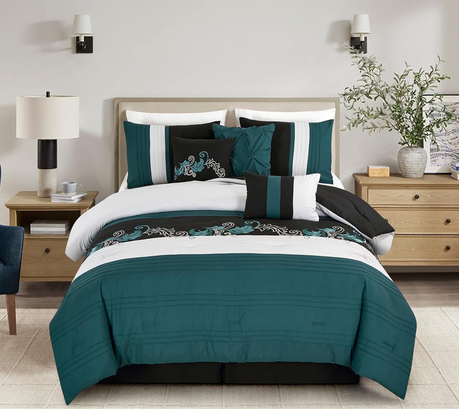 Chezmoi Collection Napa 7-Piece Comforter Set