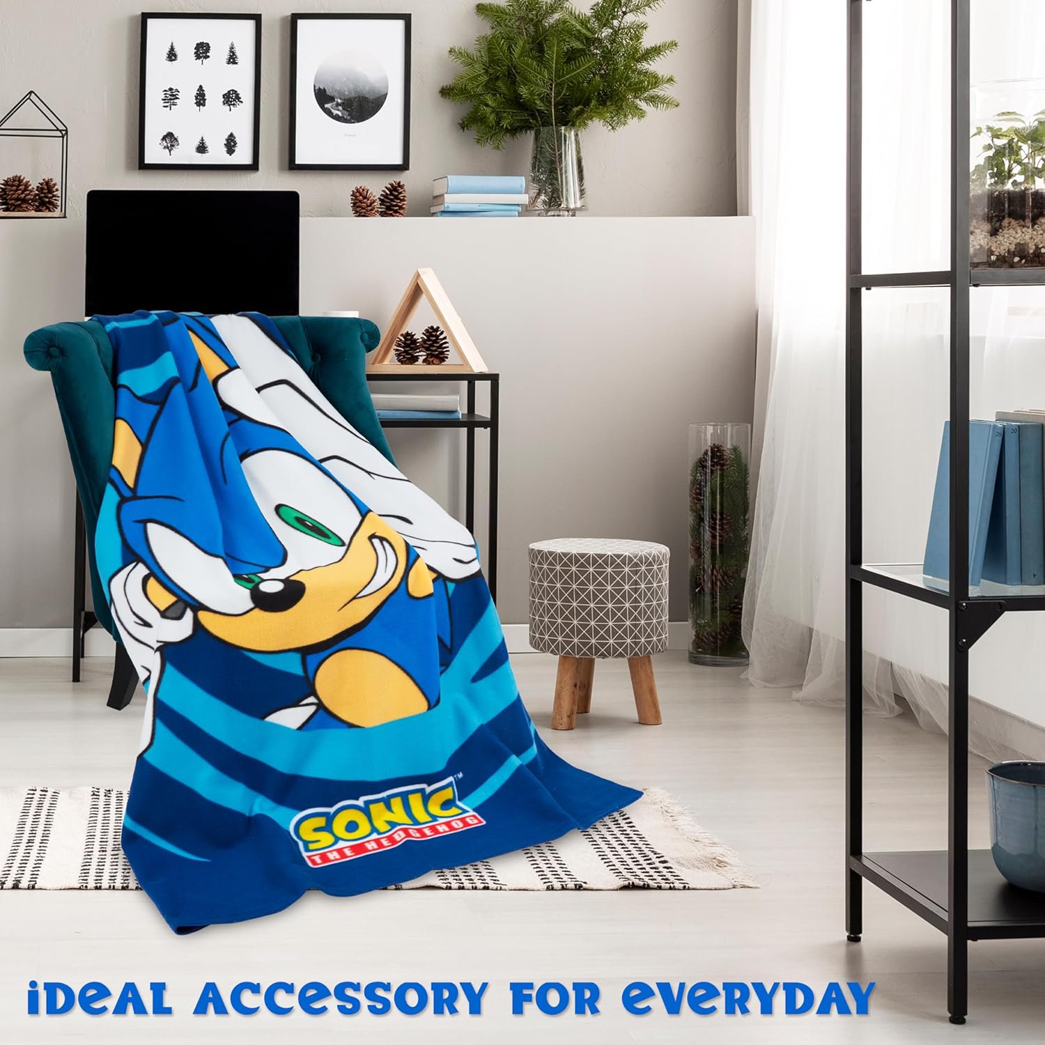 Sonic The Hedgehog Fleece Throw Blanket for Kids