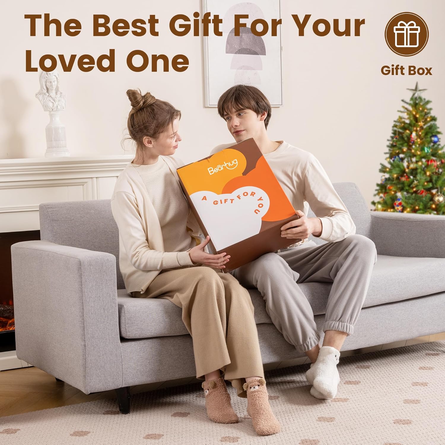 Bearhug Heated Blanket with Foot Pockets and Sleeves