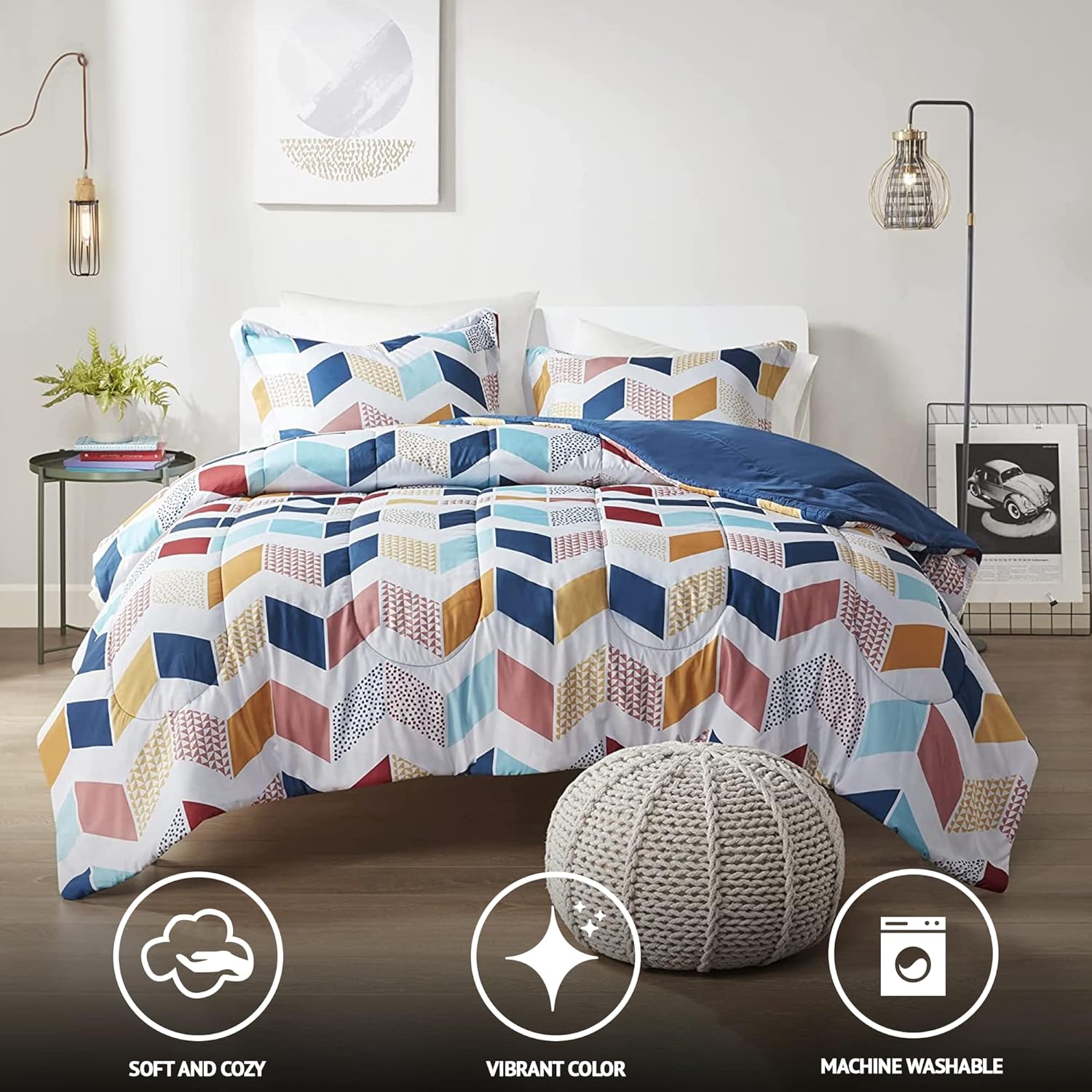 Comfort Spaces Ruching Comforter Set Twin Twin XL