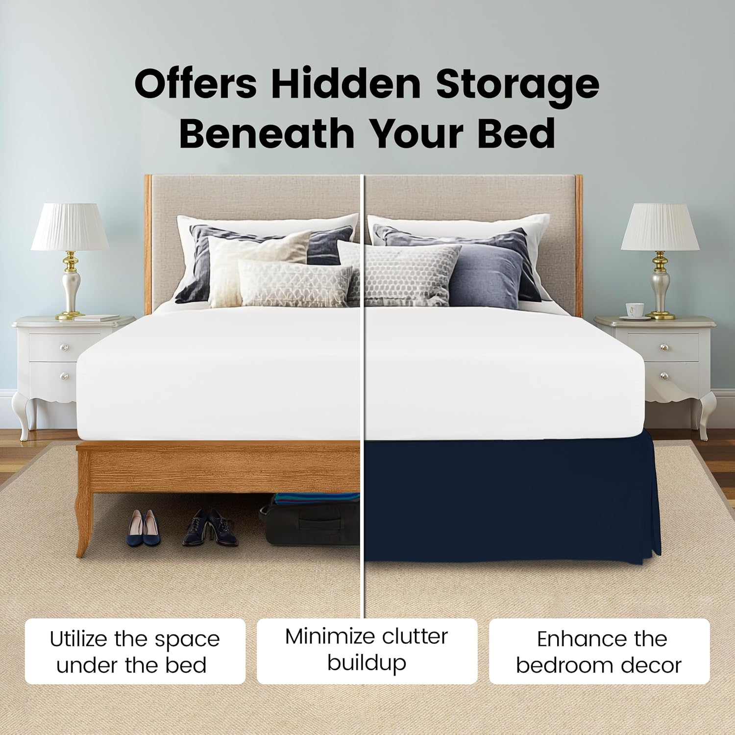 Utopia Bedding Twin Bed Skirting - Soft Quadruple Pleated Ruffle