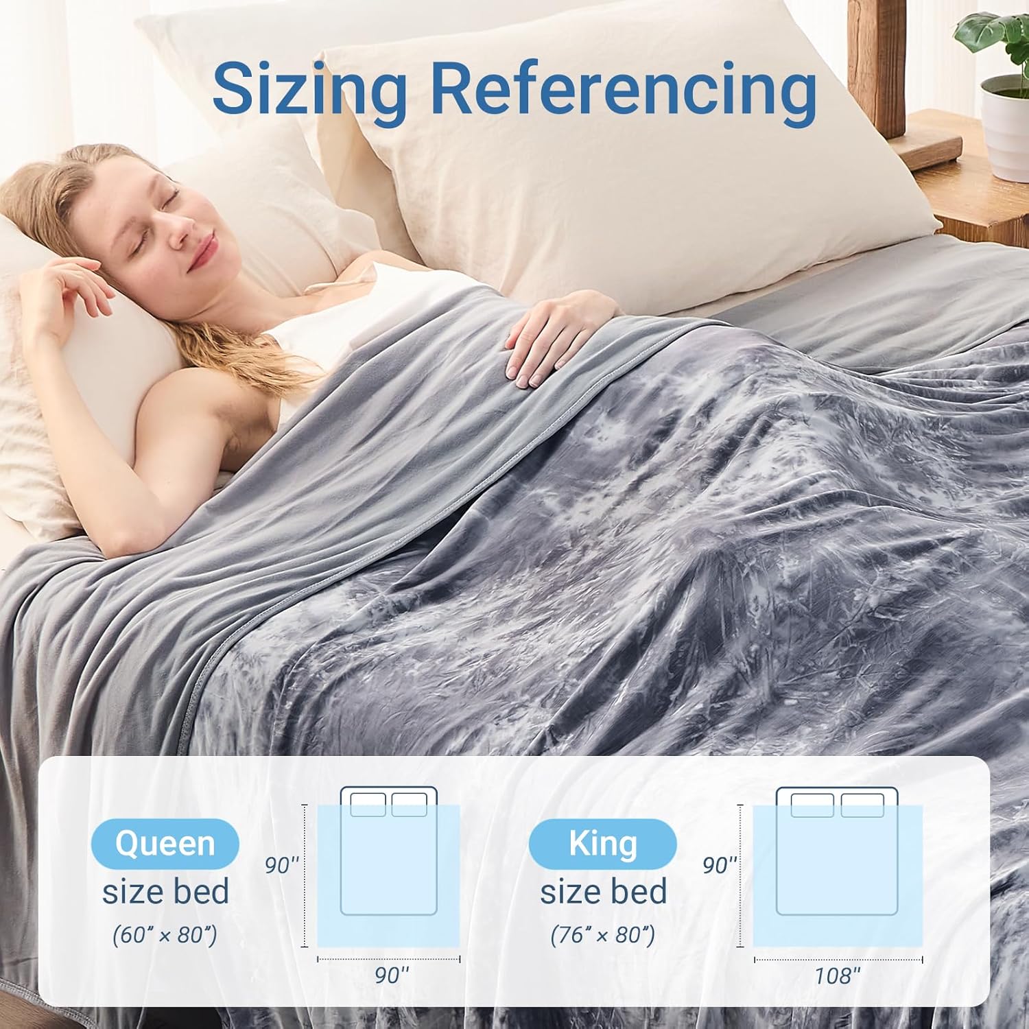 NORD ECO Cooling Blanket Queen Size Tie Dye Grey
