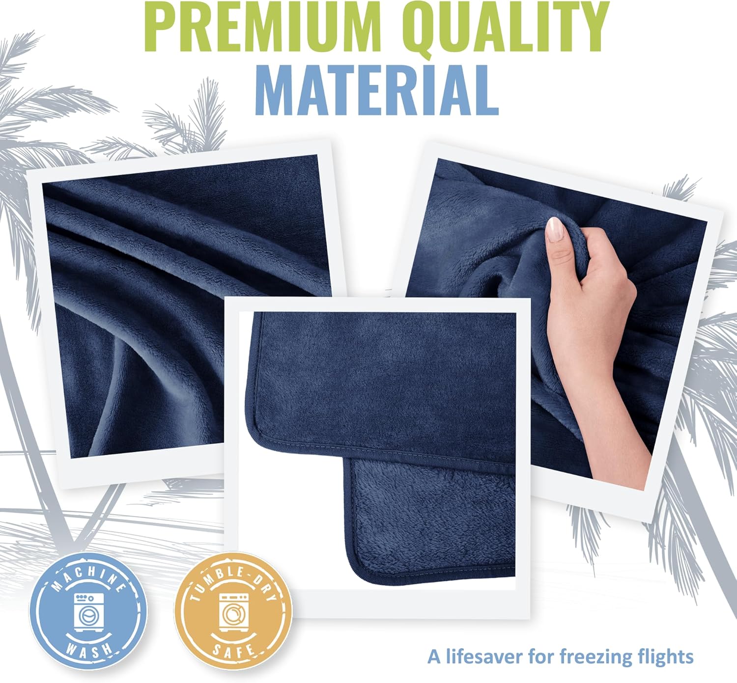 BOACAY Soft Warm Travel Blanket with Pillow and Luggage Sleeve