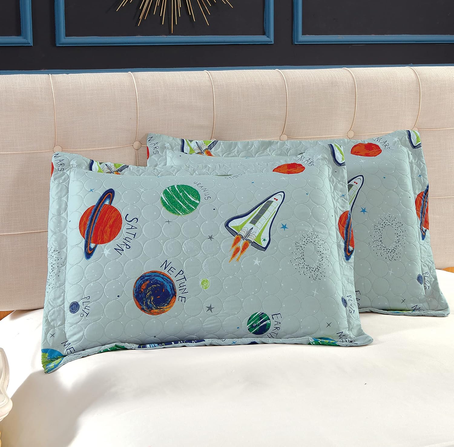 Smuge Galaxy Adventure 3-Piece Quilt Set for Kids
