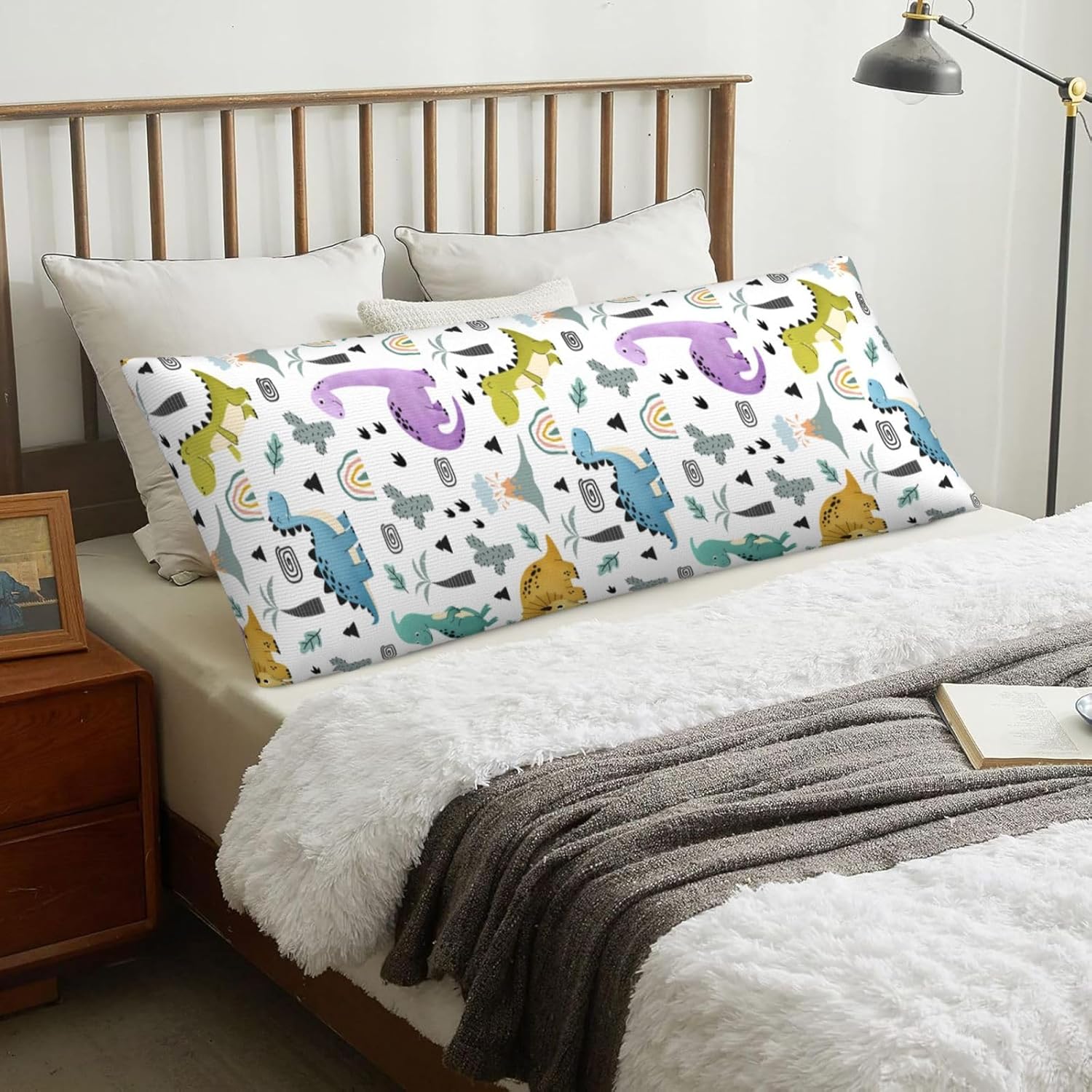Cute Dino Body Pillow Case 20x54