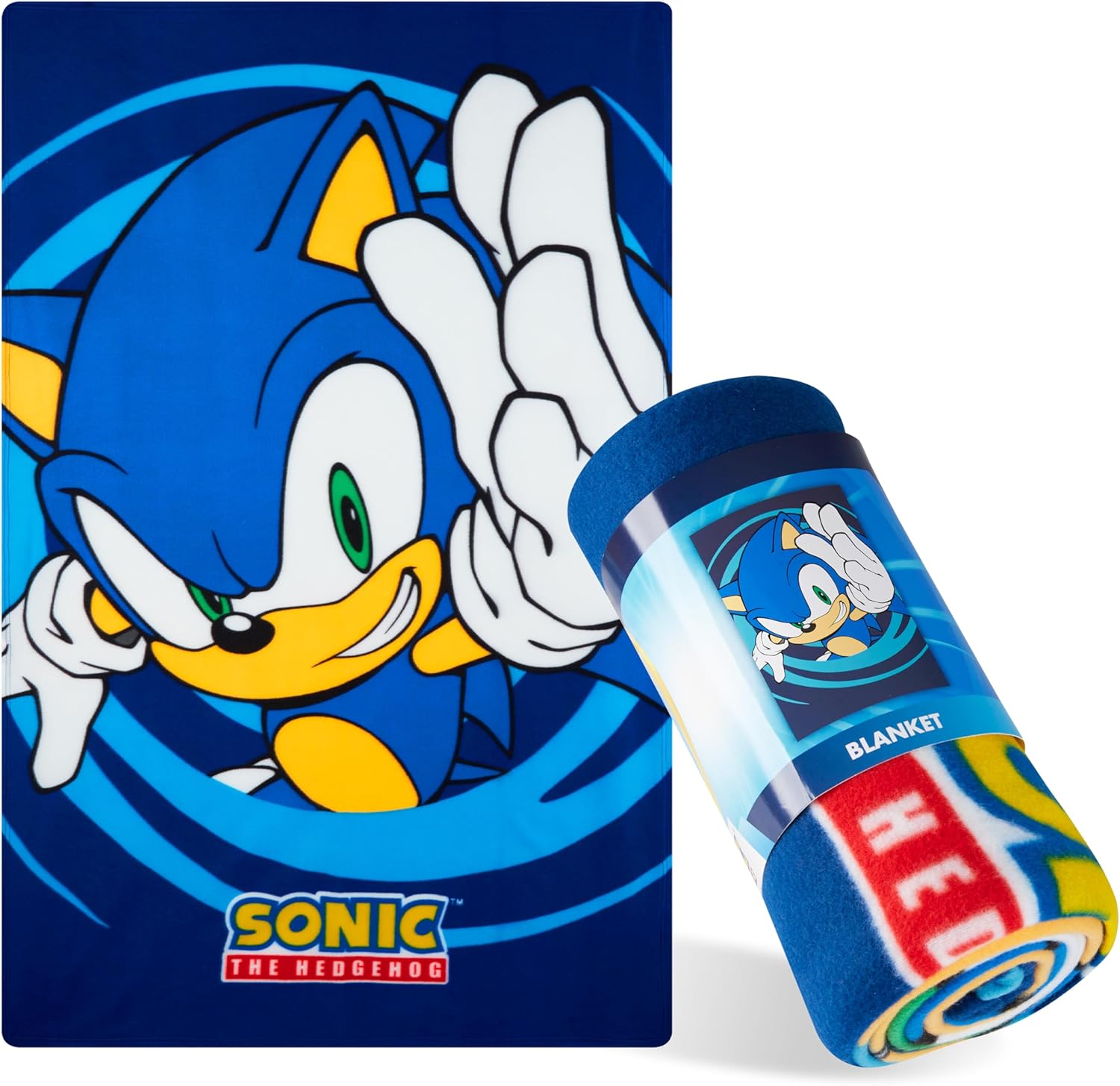 Sonic The Hedgehog Fleece Throw Blanket for Kids