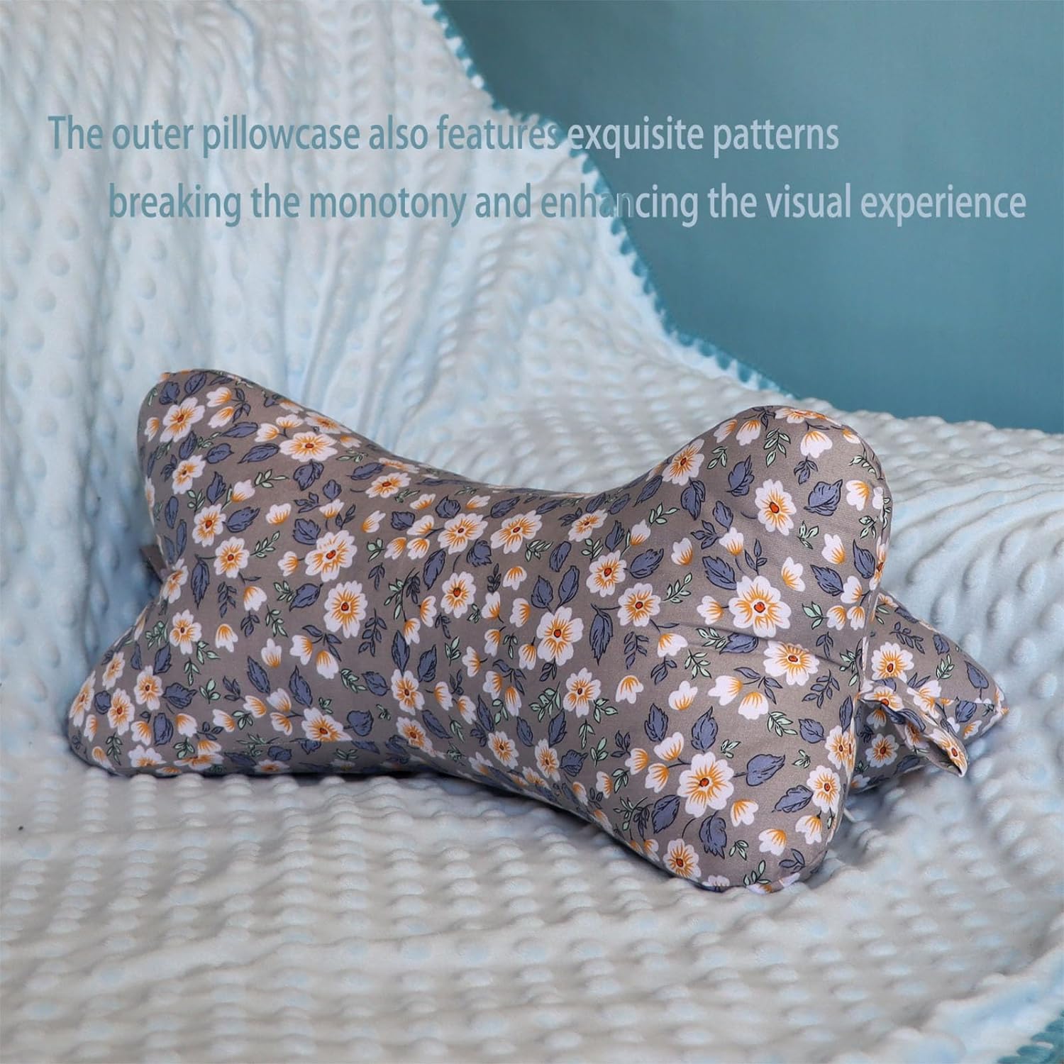 ZHIWEIKJ Dog Bone Travel Neck Pillow with Zipper Cover