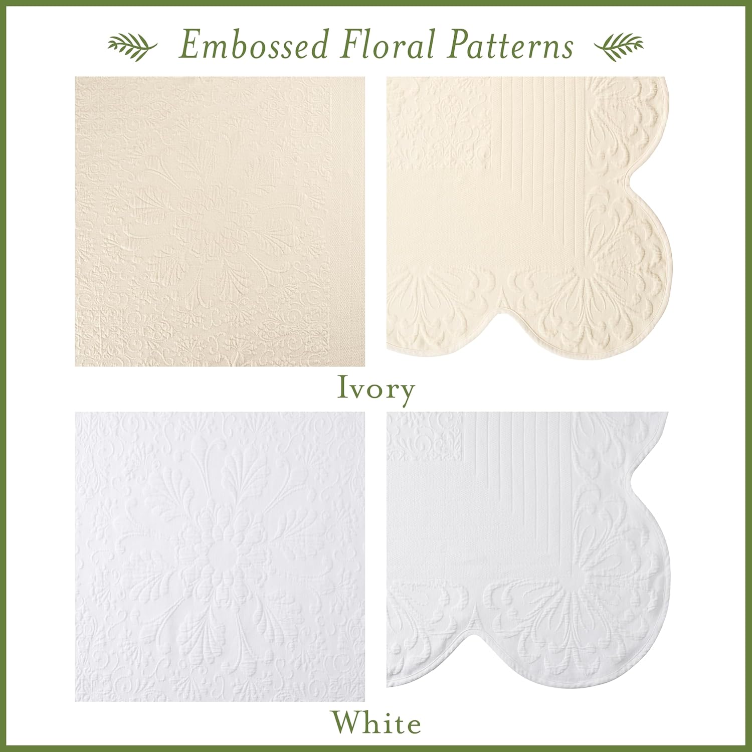 Charleston Estate Floral Matelasse Coverlet 100 Cotton