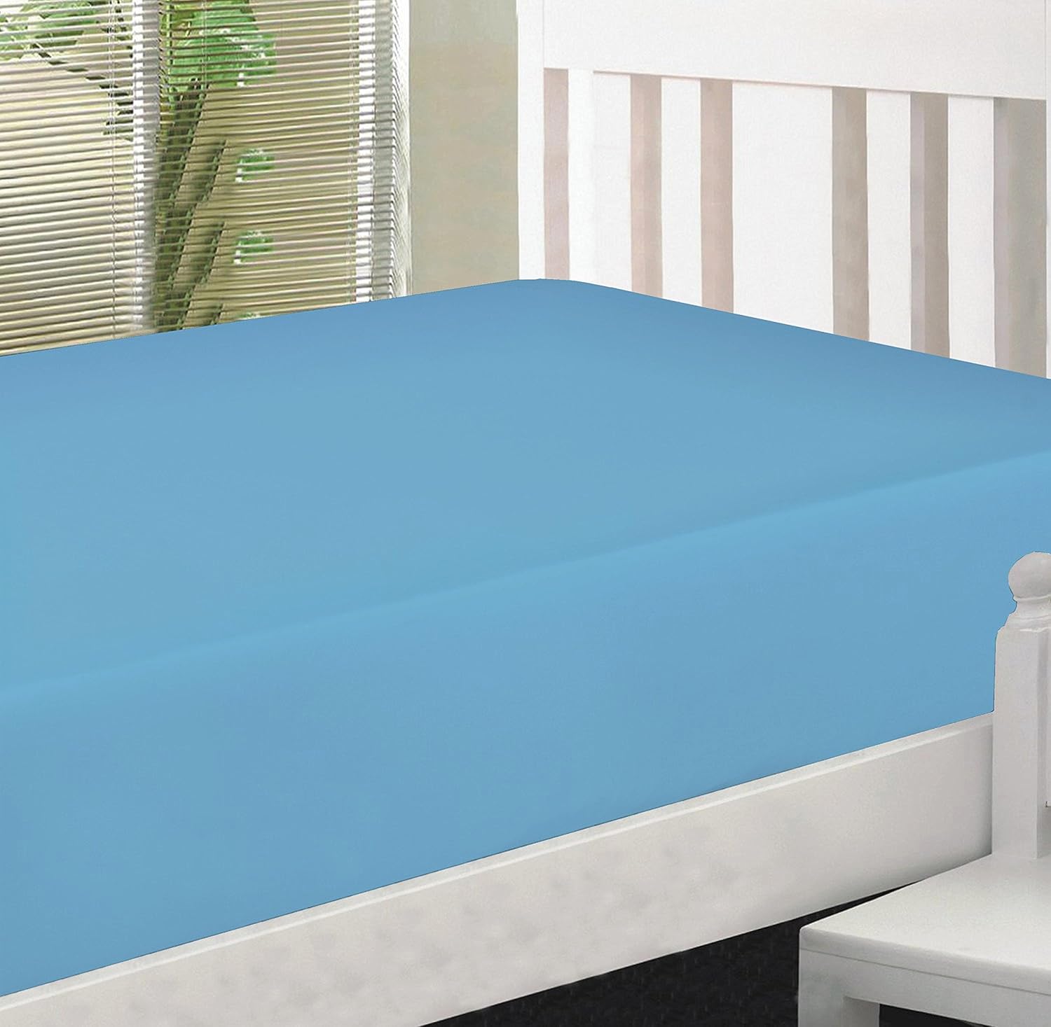 Microfiber Twin Fitted Sheets 2-Pack Ultra Soft Light Blue