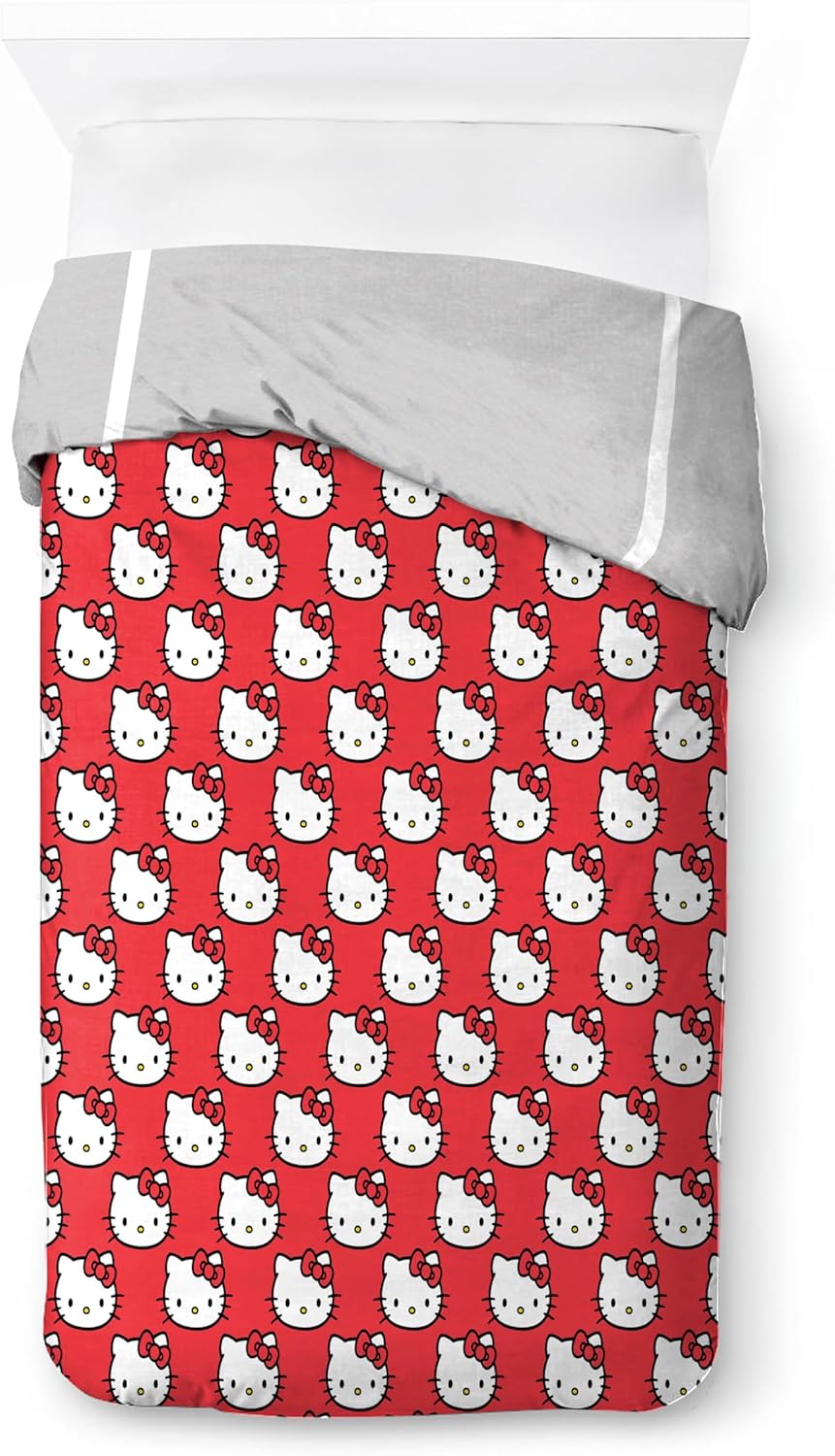 Jay Franco Hello Kitty Duvet Cover Set - Grey Twin