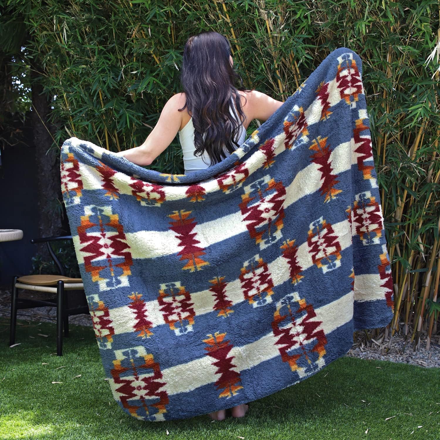 Catalonia Southwestern Tribal Print Throw Blanket 50x60 Inches