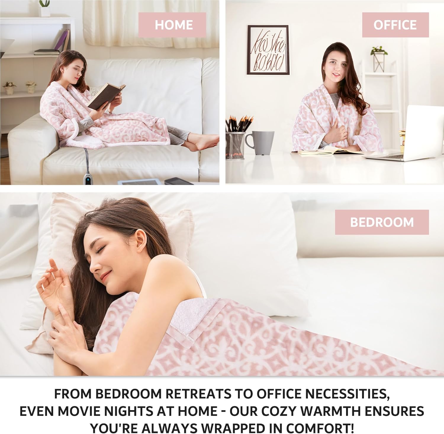 Beautyrest Heated Poncho Wrap with Auto Shutoff 1