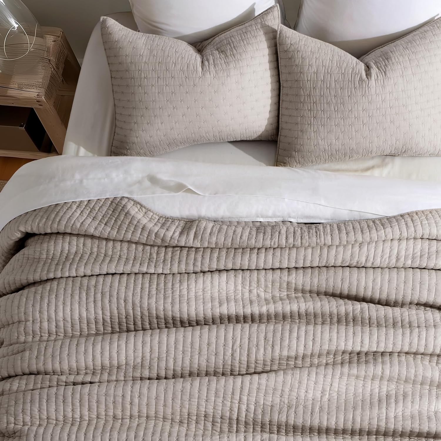 Ultra Soft Cross Stitch Cotton Quilt Set Queen Size 1