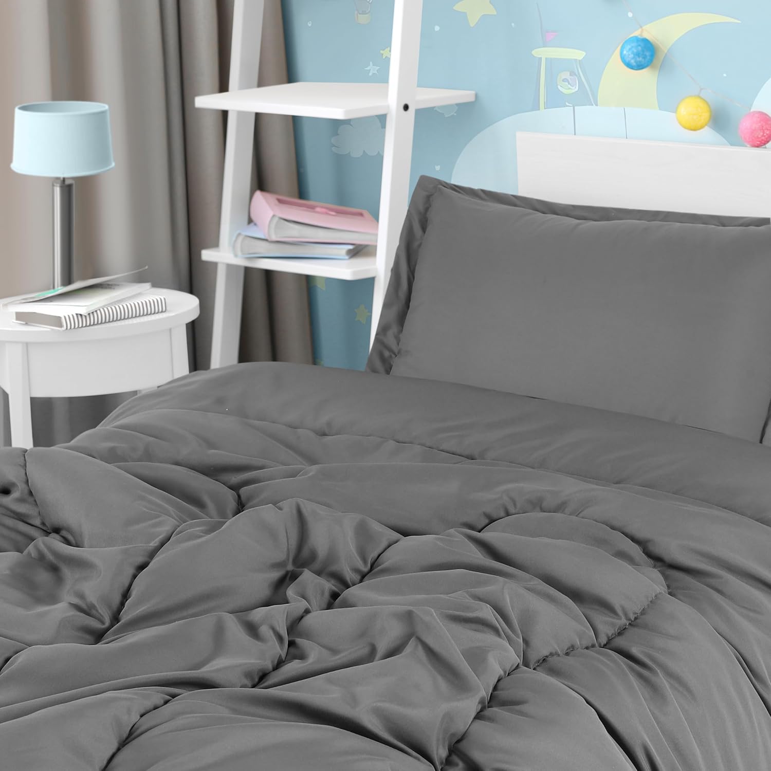 Utopia Bedding All Season Grey Comforter Set with 2 Pillow Cases