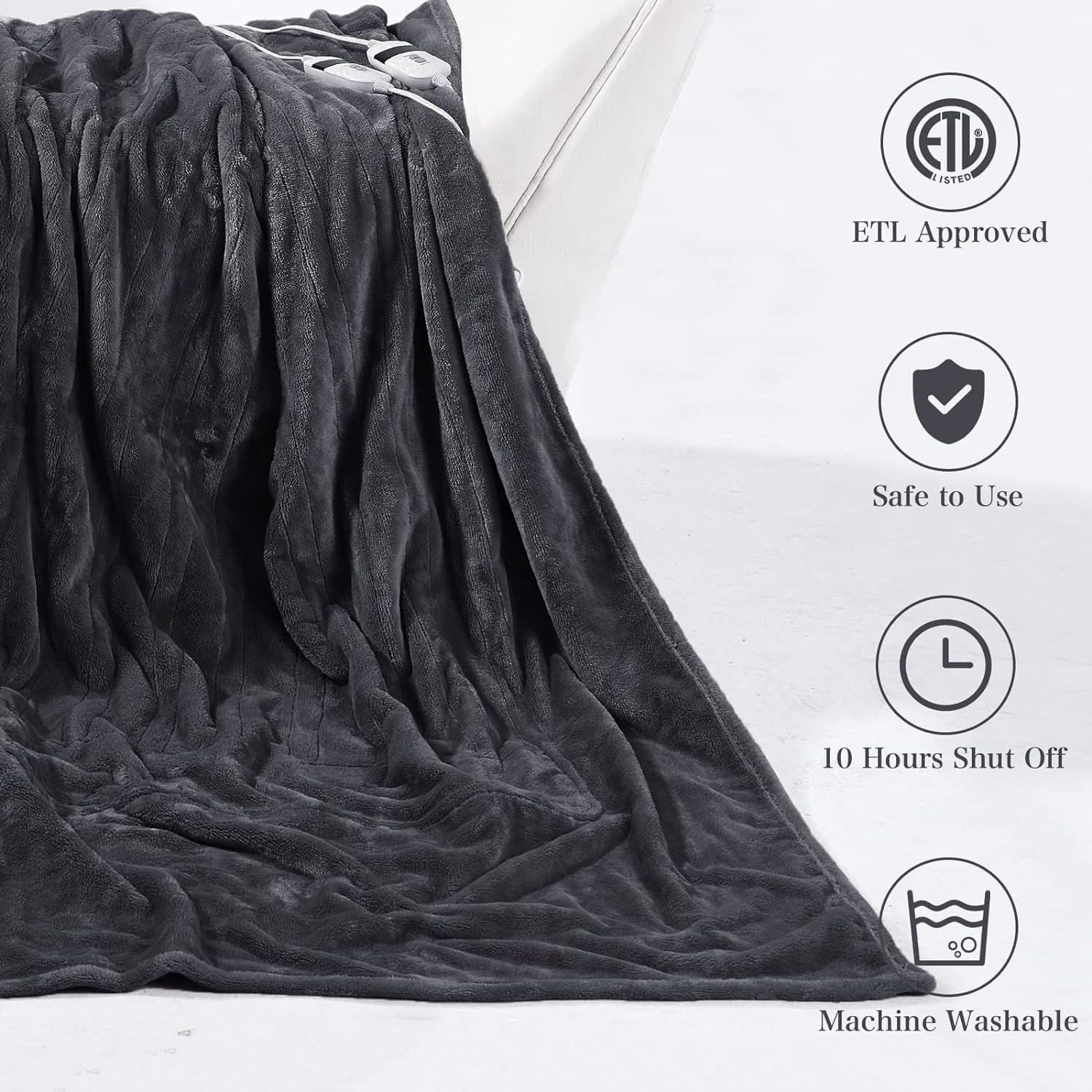 SELEPHANT Heated Blanket 62x84 Electric Throw with 51 Heat Settings