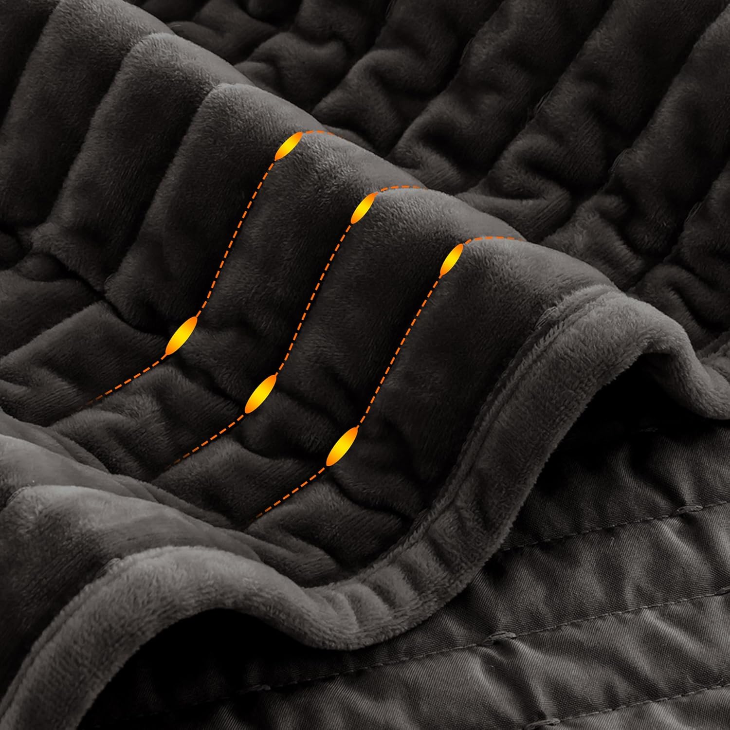 SHALALA Velvet Quilt Set Queen Size Dark Brown