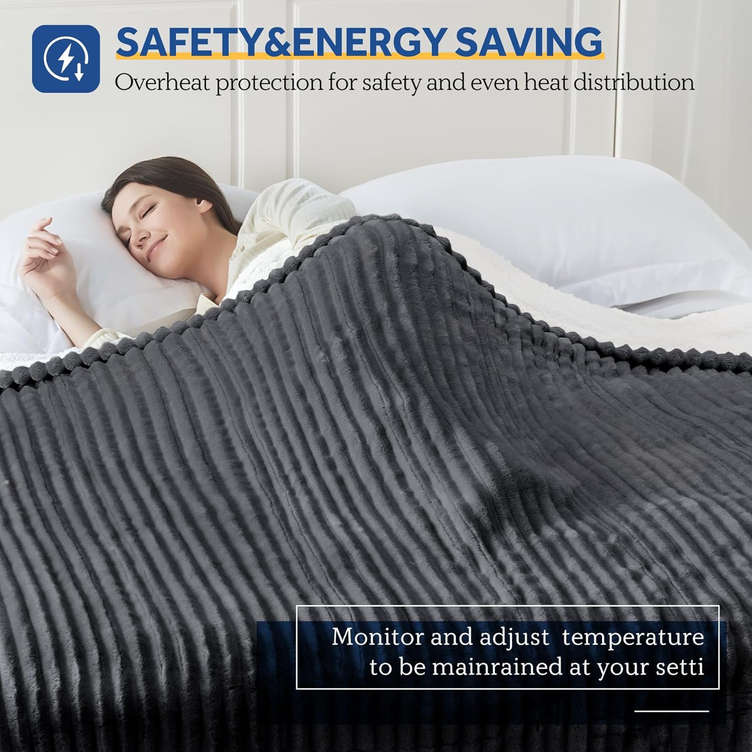 Sealy Electric Blanket Twin Size with 10 Heat Settings
