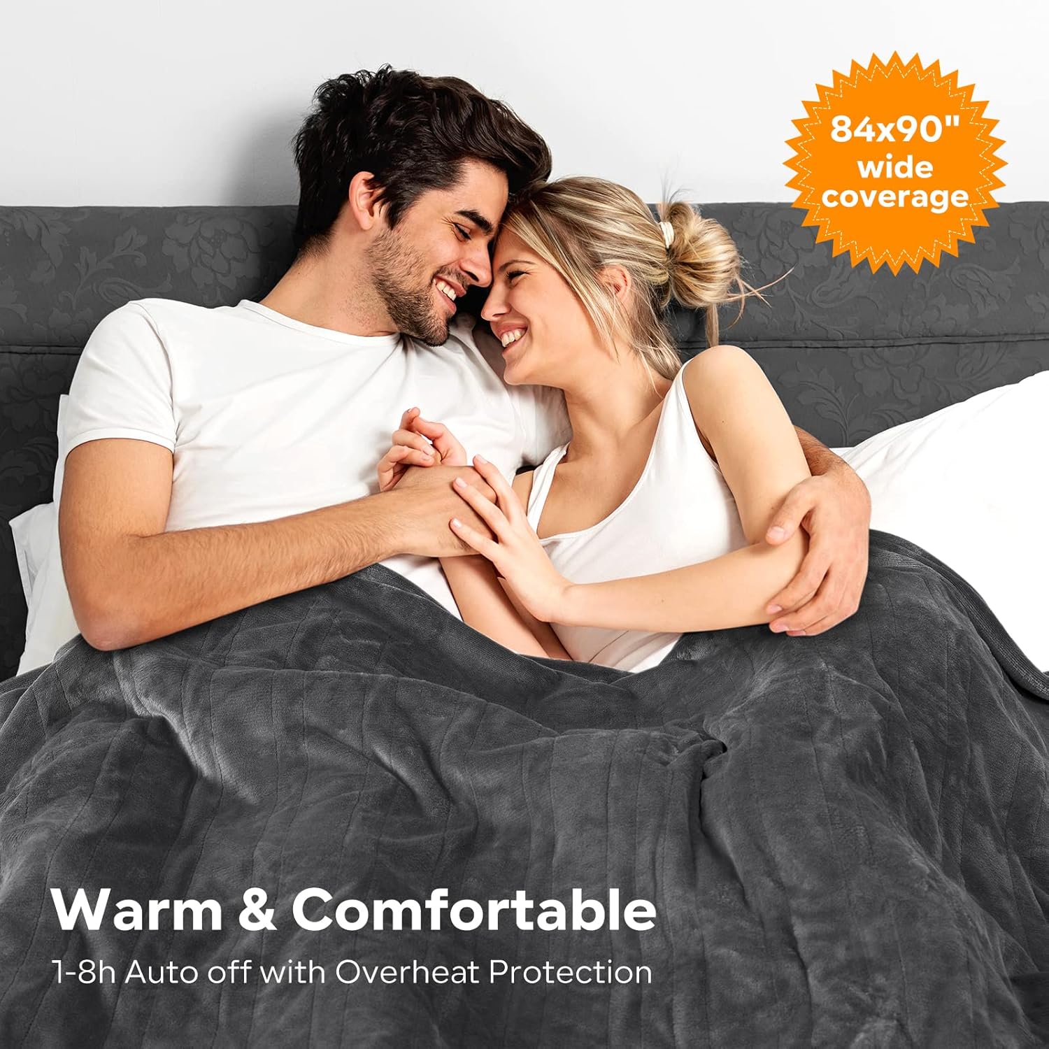 FIGERM Electric Heated Blanket Queen Size 84 x 90 Inch