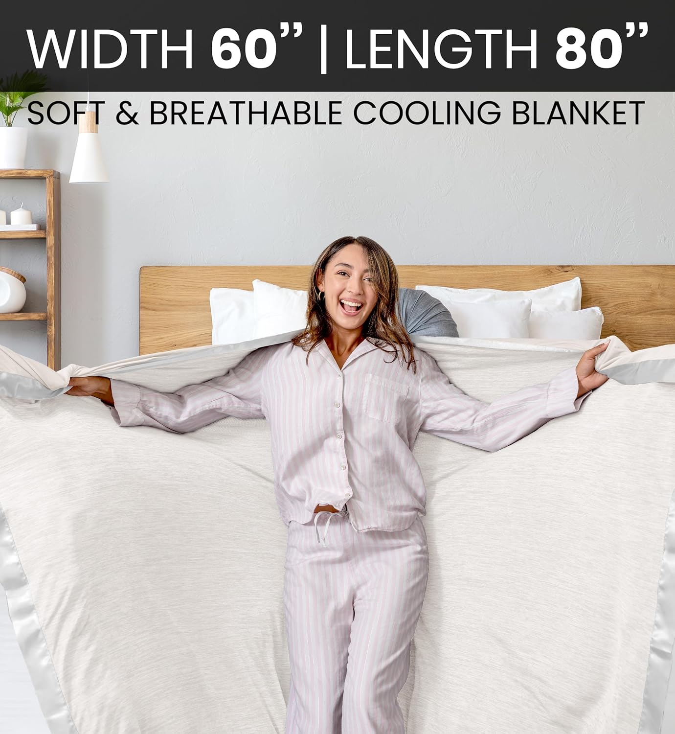 Everlasting Comfort Cooling Blanket for Hot Sleepers - 60x80 Dual-Sided