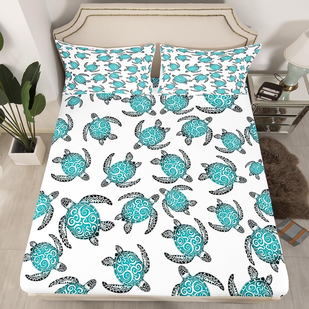 Feelyou Kids Sea Turtle Sheet Set King Size