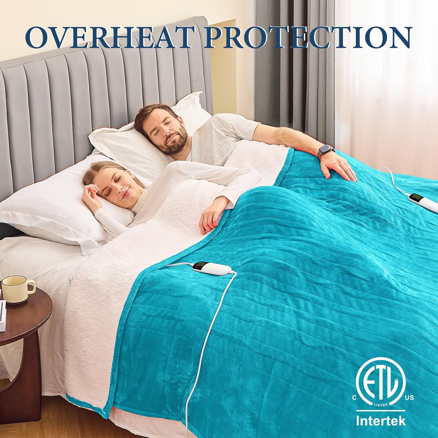 Greenoak Heated Blanket Queen Size 84x90 Dual Control