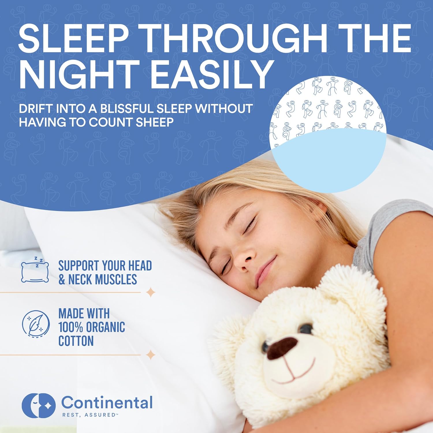 Continental Bedding Child-Micro 13x18 Firm Pillow White