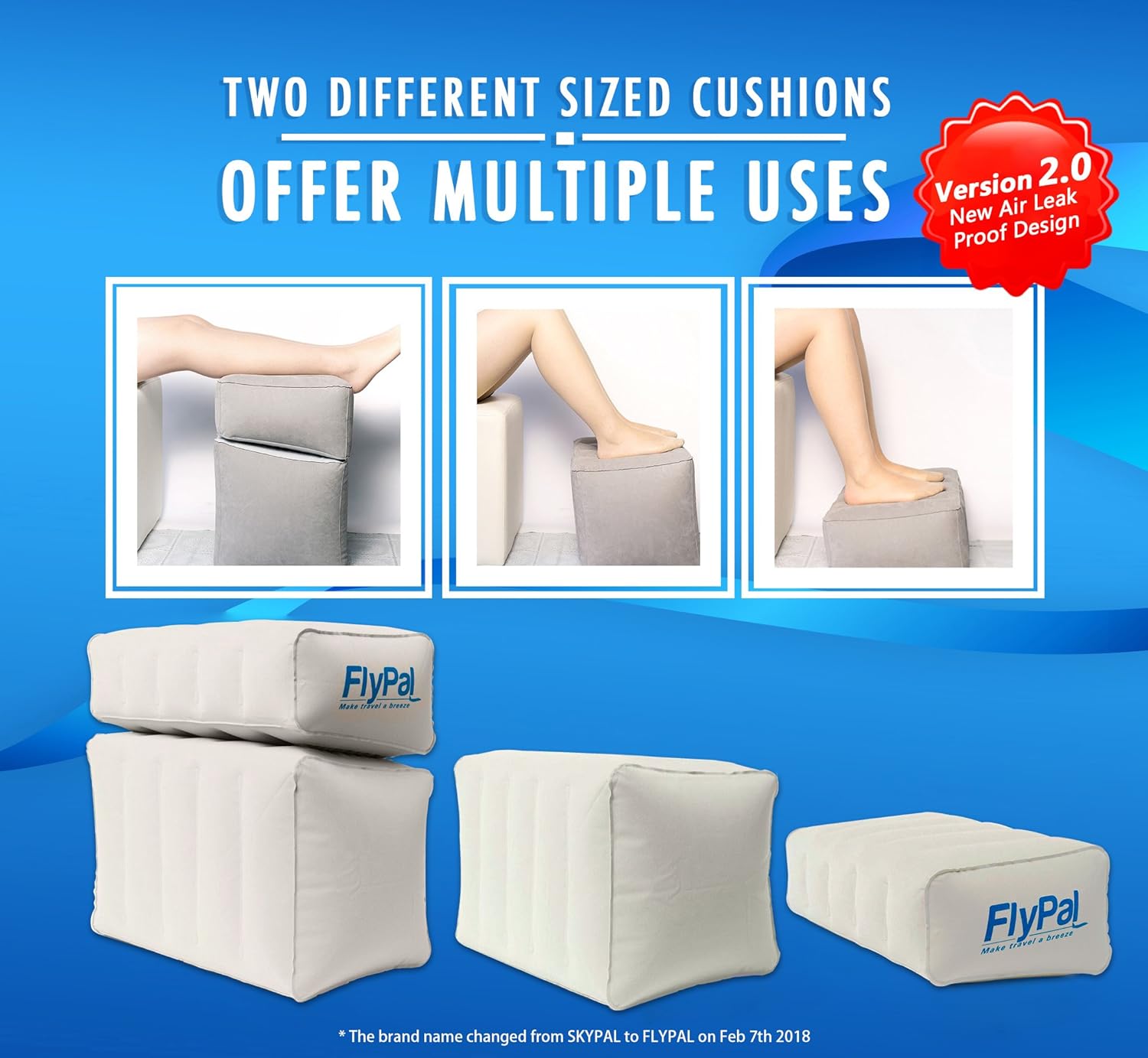 Flypal Inflatable Foot Rest for Travel and Home 1