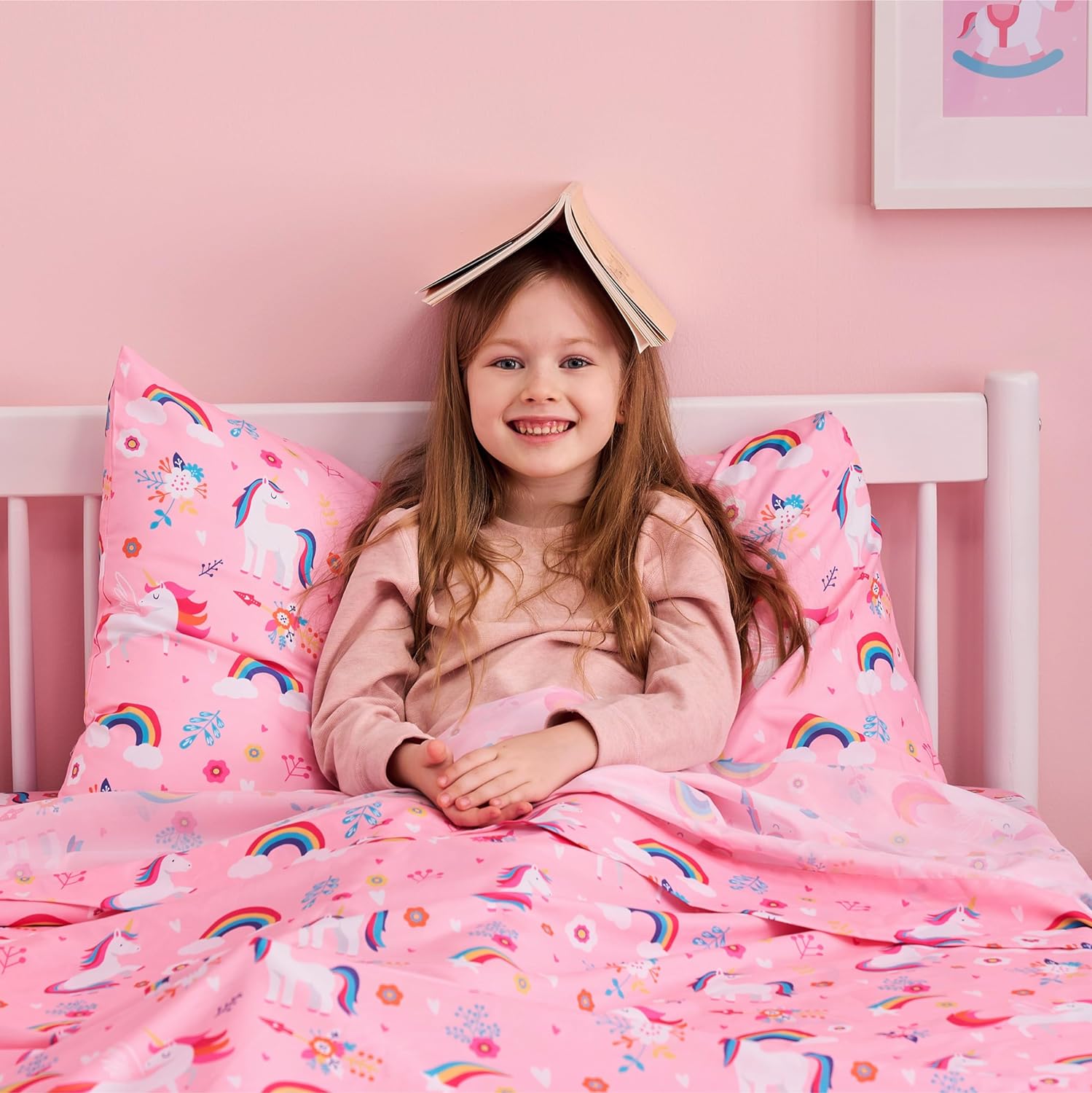 Joiedomi Kids Twin Sheet Set with Unicorn Print