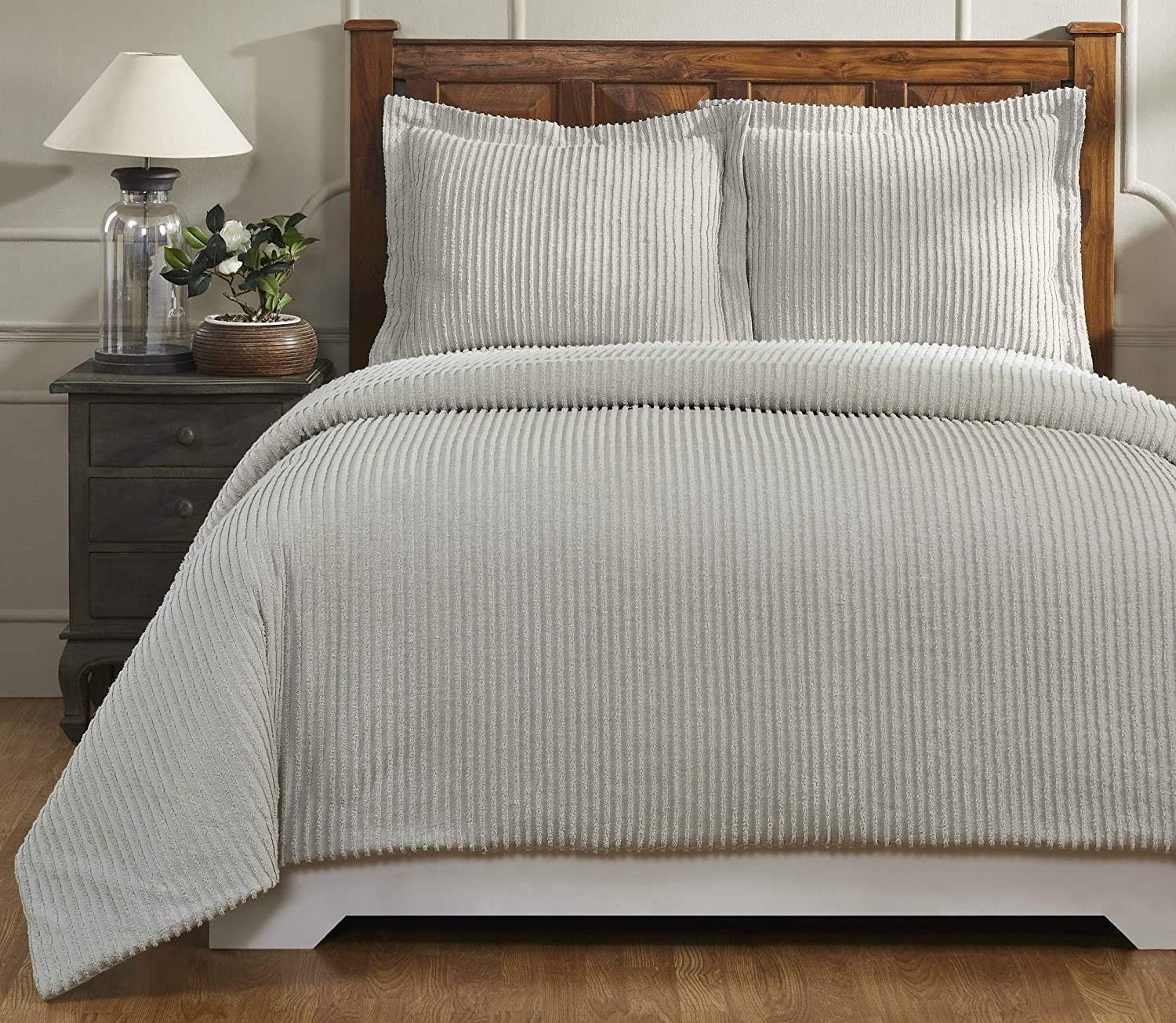 Better Trends Chenille Bedspread King Size Gray 1
